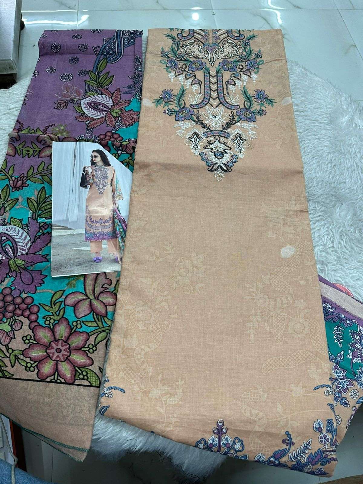 Falah Premium Cotton Collection Code - 26085 By Falah Designer Suits - 05