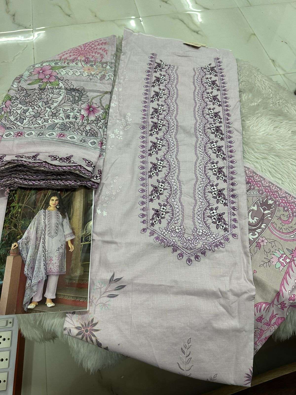 Falah Premium Cotton Collection Code - 26087 By Falah Designer Suits - 01 - 08