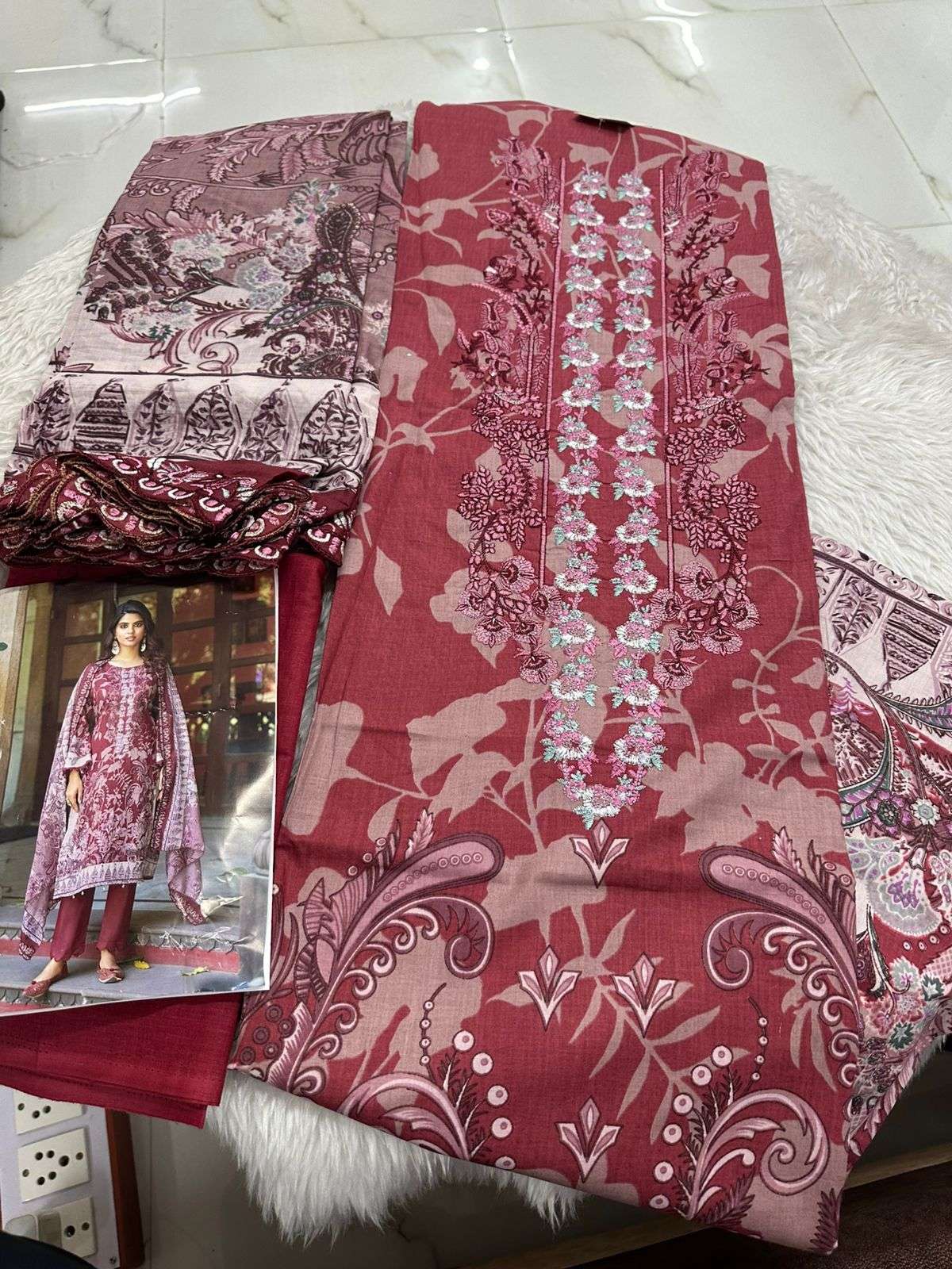 Falah Premium Cotton Collection Code - 26087 By Falah Designer Suits - 02