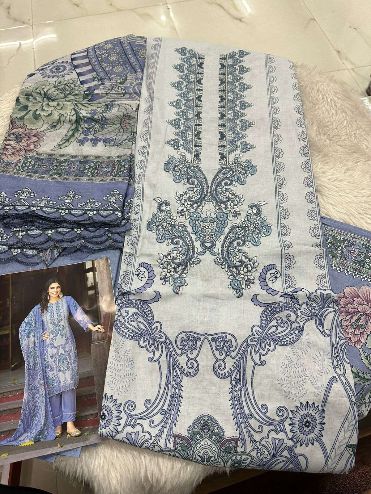 Falah Premium Cotton Collection Code - 26087 By Falah Designer Suits - 04