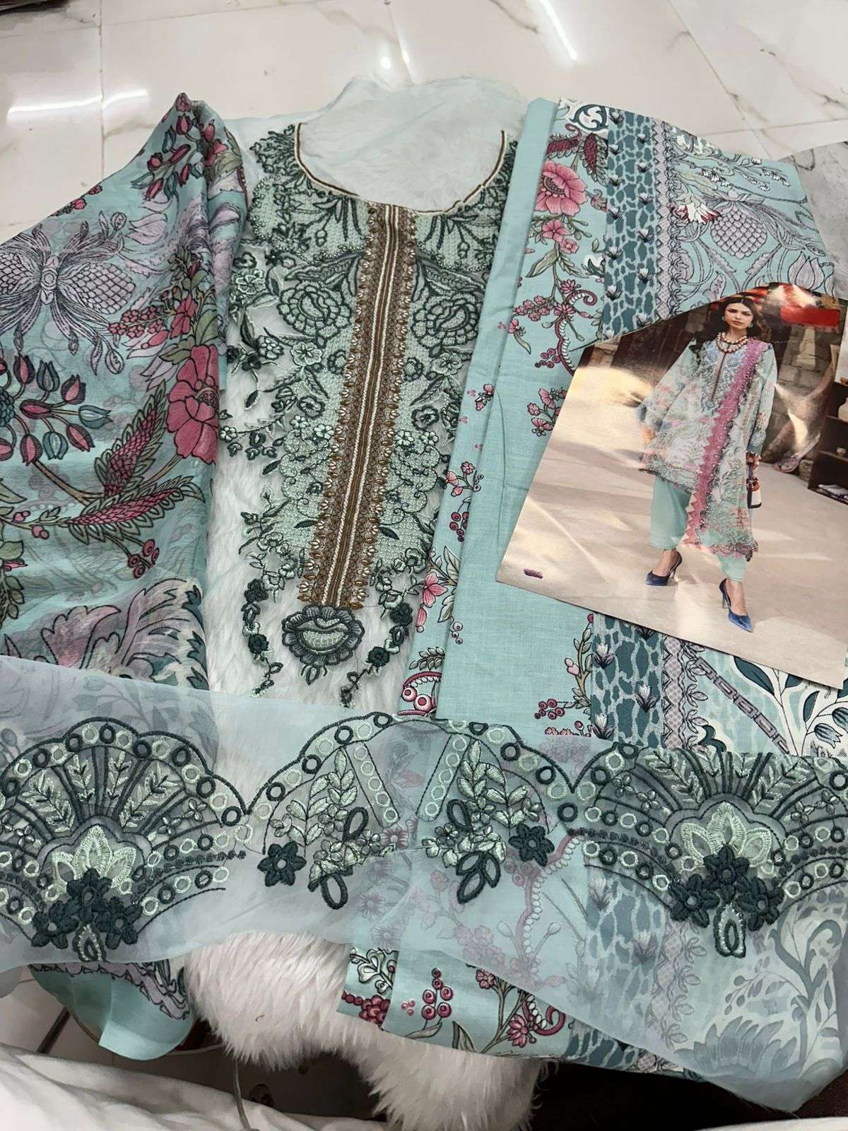 Falah Premium Cotton Collection Code - 26093 By Falah Designer Suits - 01 - 08 A