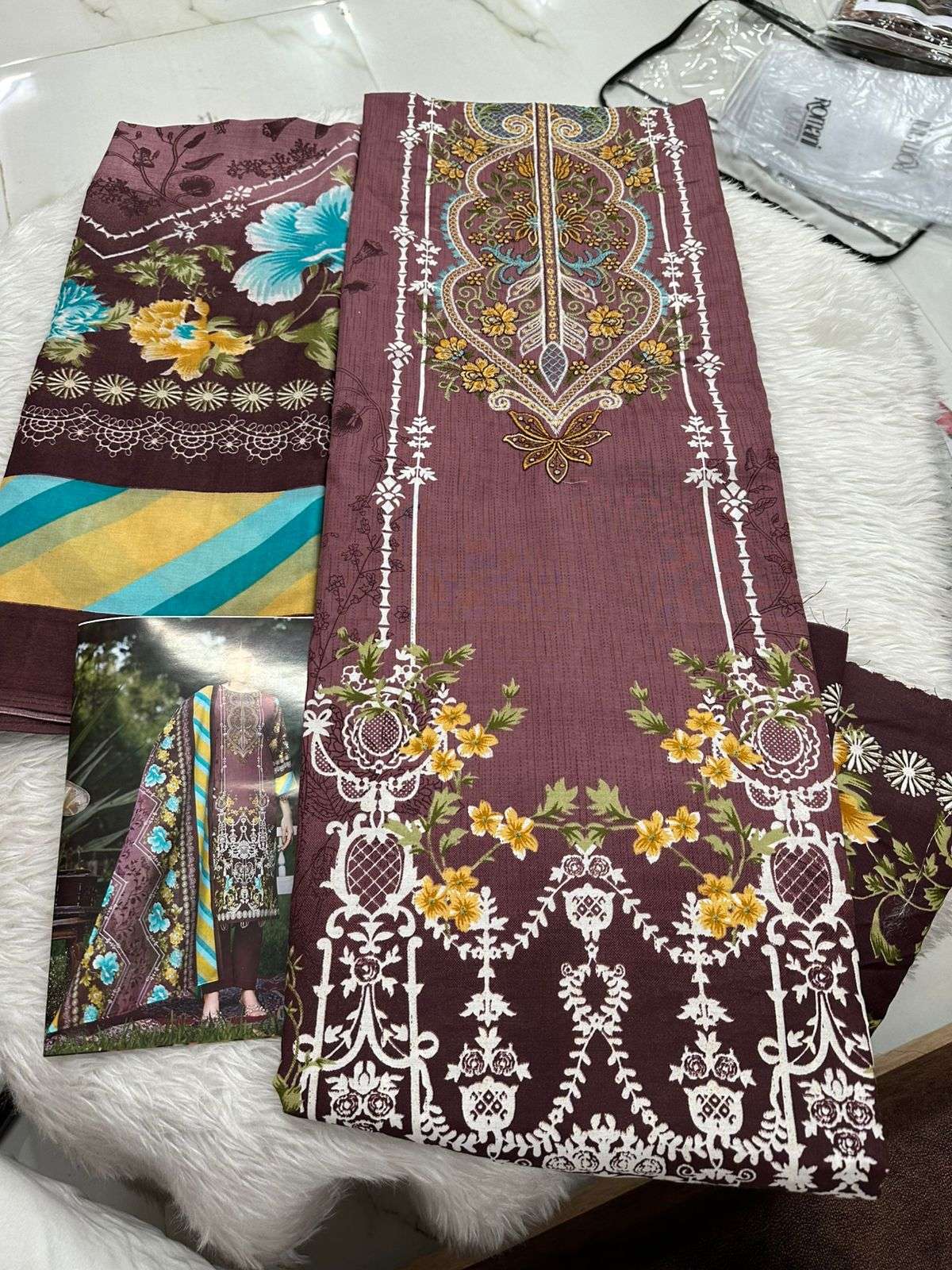 Falah Premium Cotton Collection Code - 26132 By Falah Designer Suits - 01 - 08