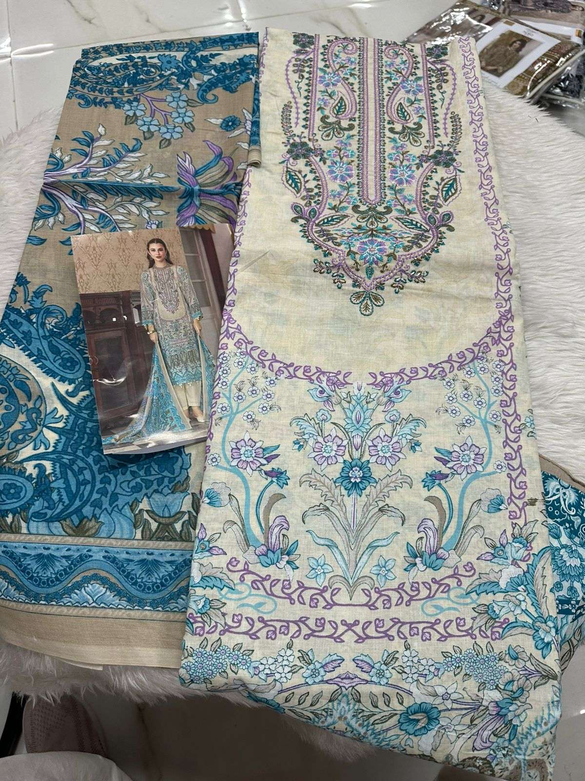 Falah Premium Cotton Collection Code - 26134 By Falah Designer Suits - 04