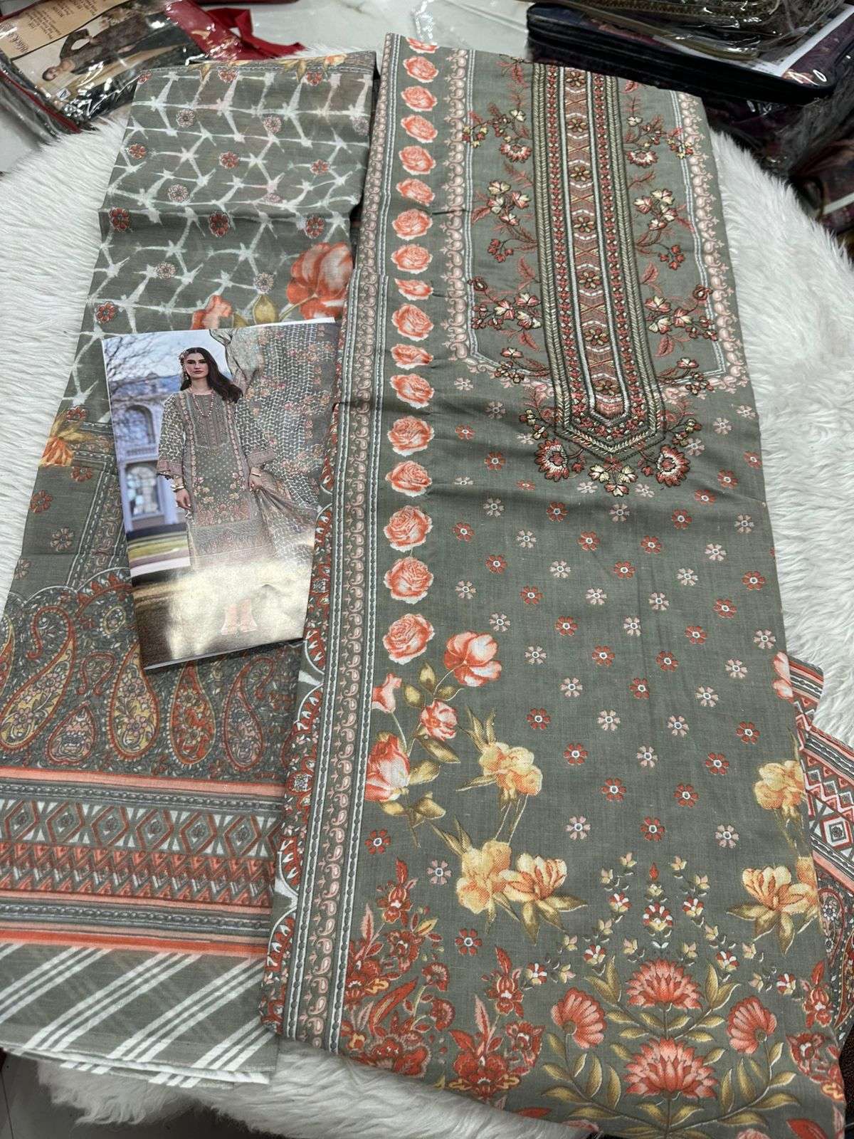 Falah Premium Cotton Collection Code - 26137 By Falah Designer Suits - 05