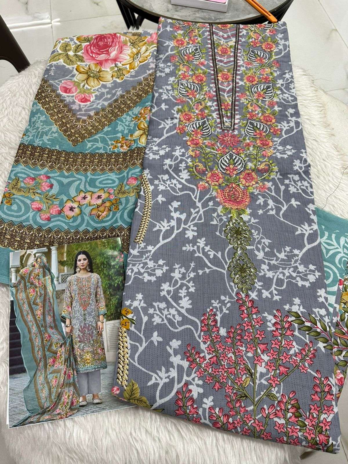 Falah Premium Cotton Collection Code - 50004 By Falah Designer Suits - 01