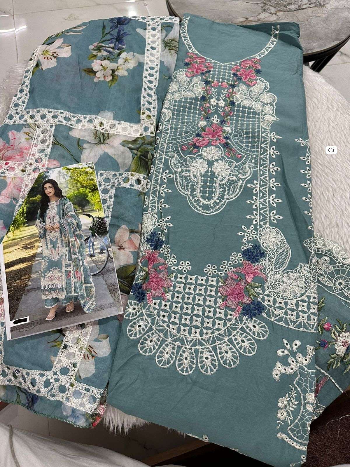Falah Premium Cotton Collection Code - 50006 By Falah Designer Suits - 02