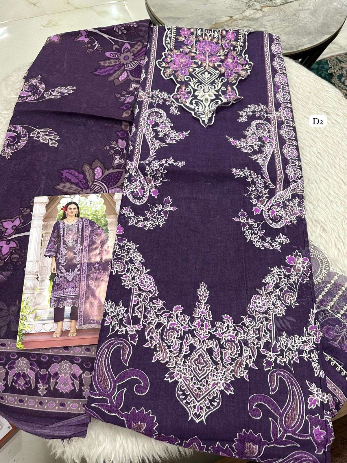 Falah Premium Cotton Collection Code - 50009 By Falah Designer Suits - 02