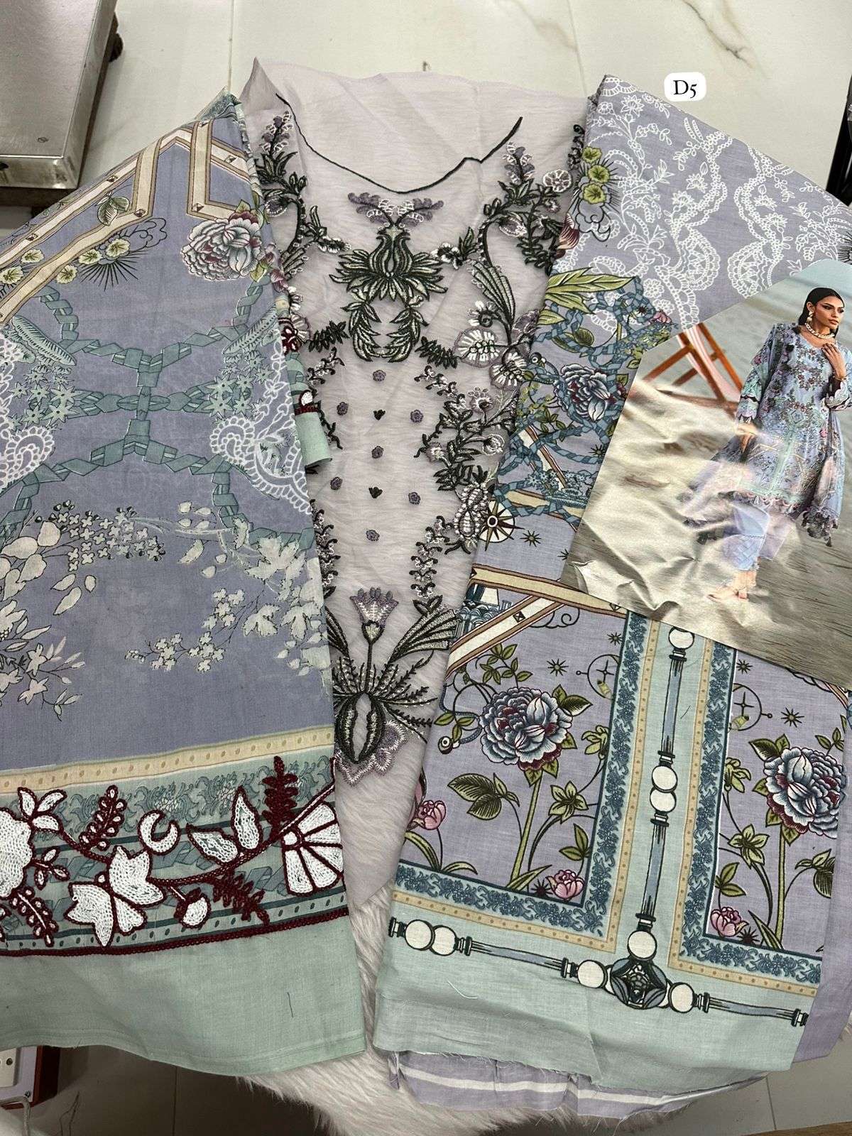 Falah Premium Cotton Collection Code - 50013 By Falah Designer Suits - 01 - 08 B