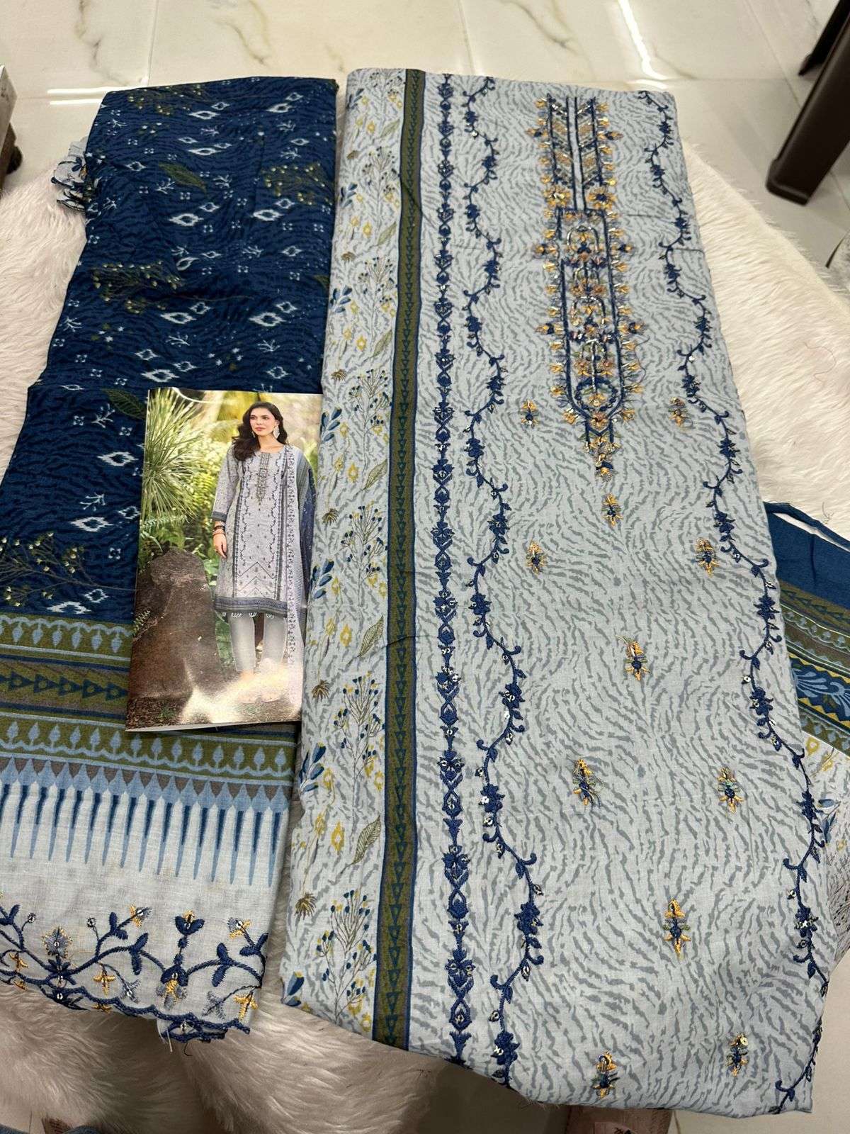Falah Premium Cotton Collection Code - 50019 By Falah Designer Suits - 01