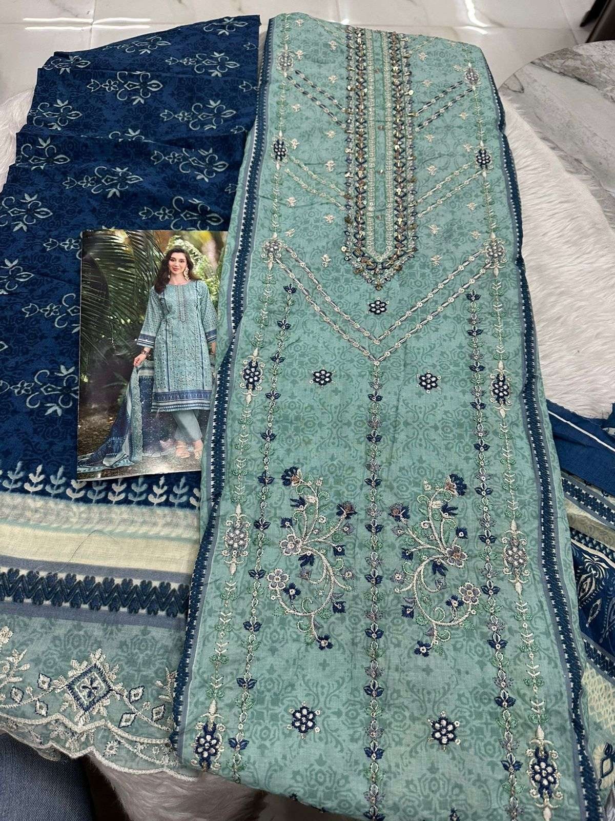 Falah Premium Cotton Collection Code - 50019 By Falah Designer Suits - 05
