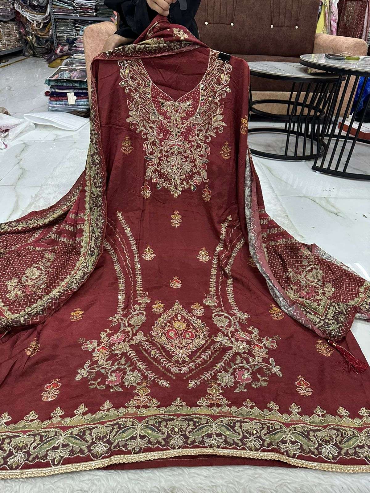 Falah Premium Maslin Collection Code - 26078 By Falah Designer Suits - 01 - 03