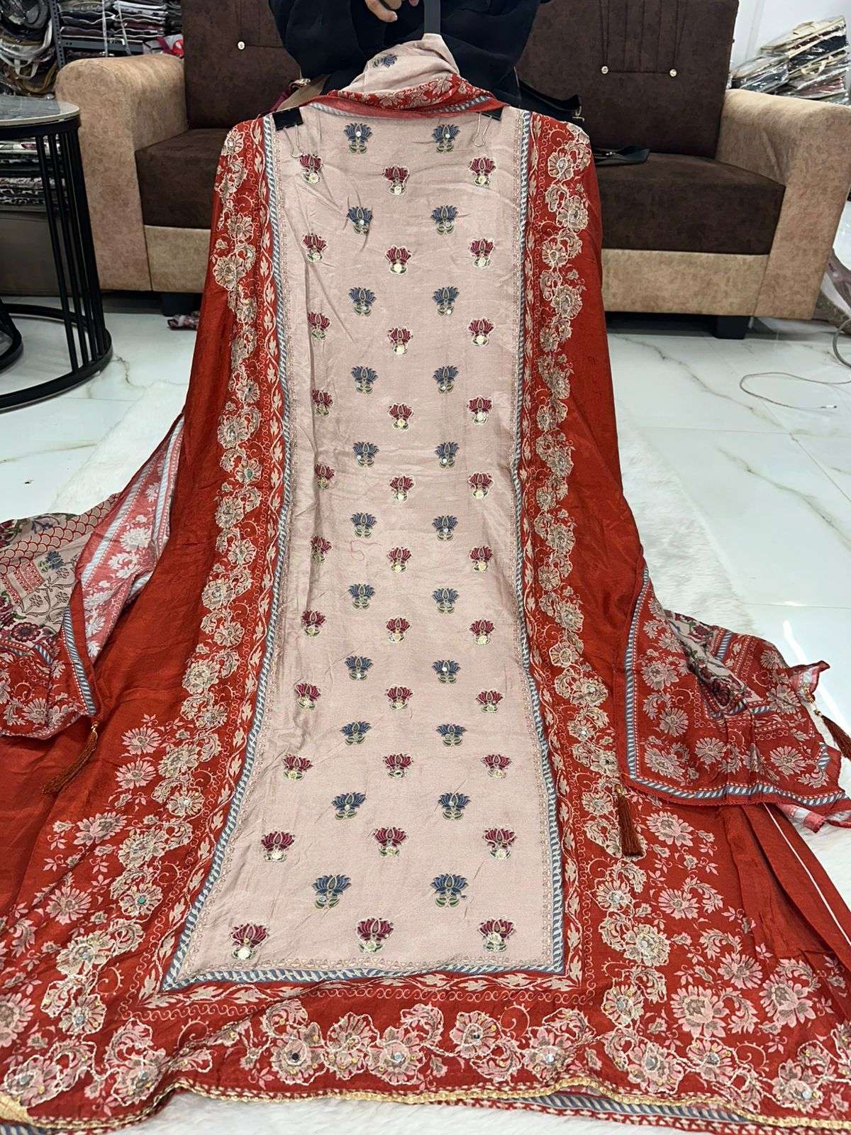 Falah Premium Maslin Collection Code - 50017 By Falah Designer Suits	- 025