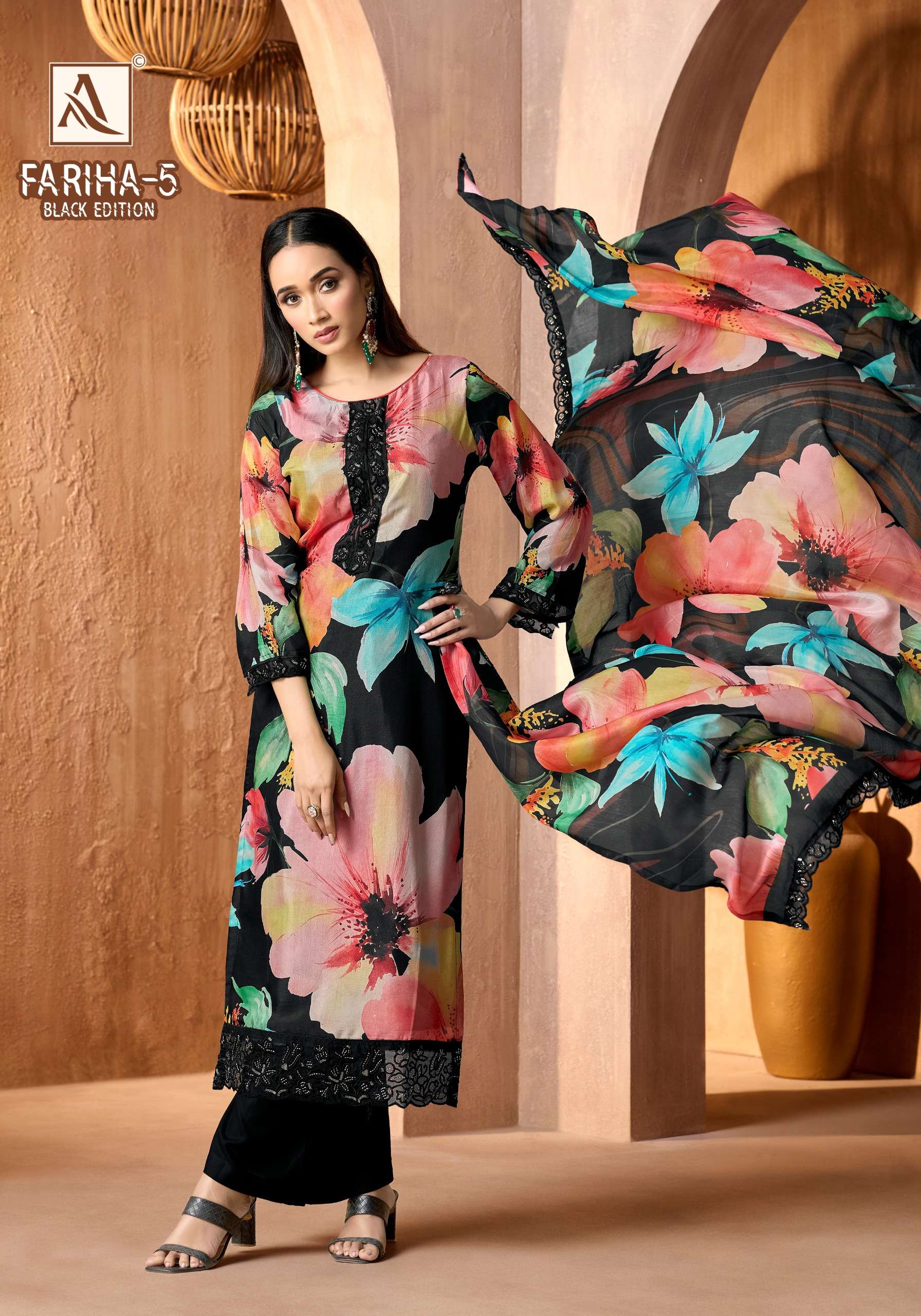 FARIHA BLACK EDITION - 05 BY ALOK SUITS - 05