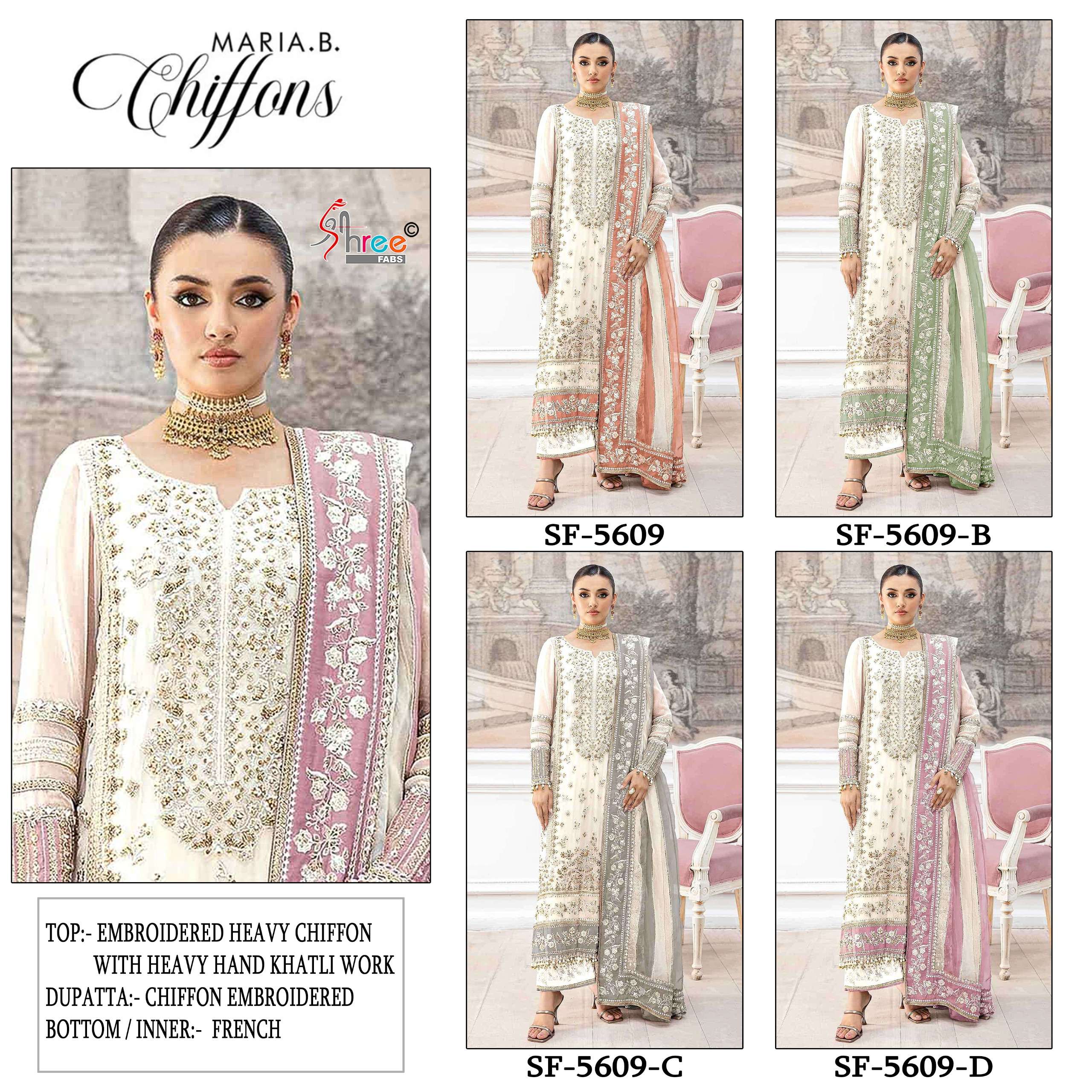 MARIA B. CHIFFONS D.NO. SF - 5609 BY SHREE FABS - 01 - 04