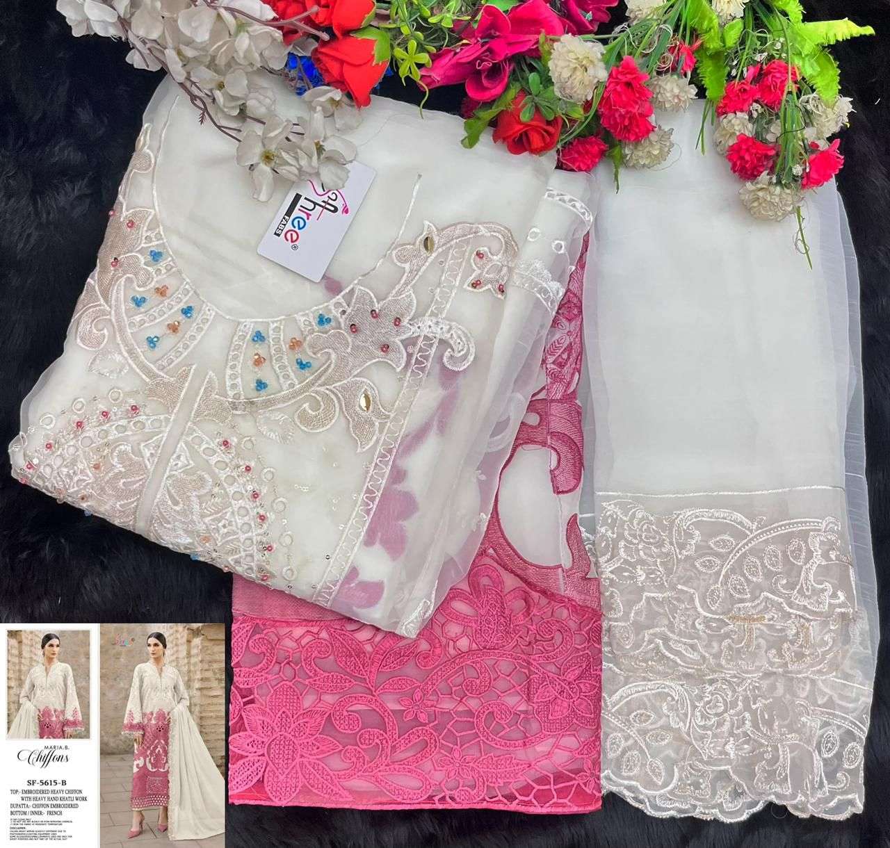 MARIA B CHIFFONS D.NO. SF - 5615 BY SHREE FABS - 06