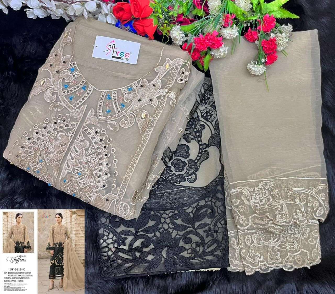 MARIA B CHIFFONS D.NO. SF - 5615 BY SHREE FABS - 07