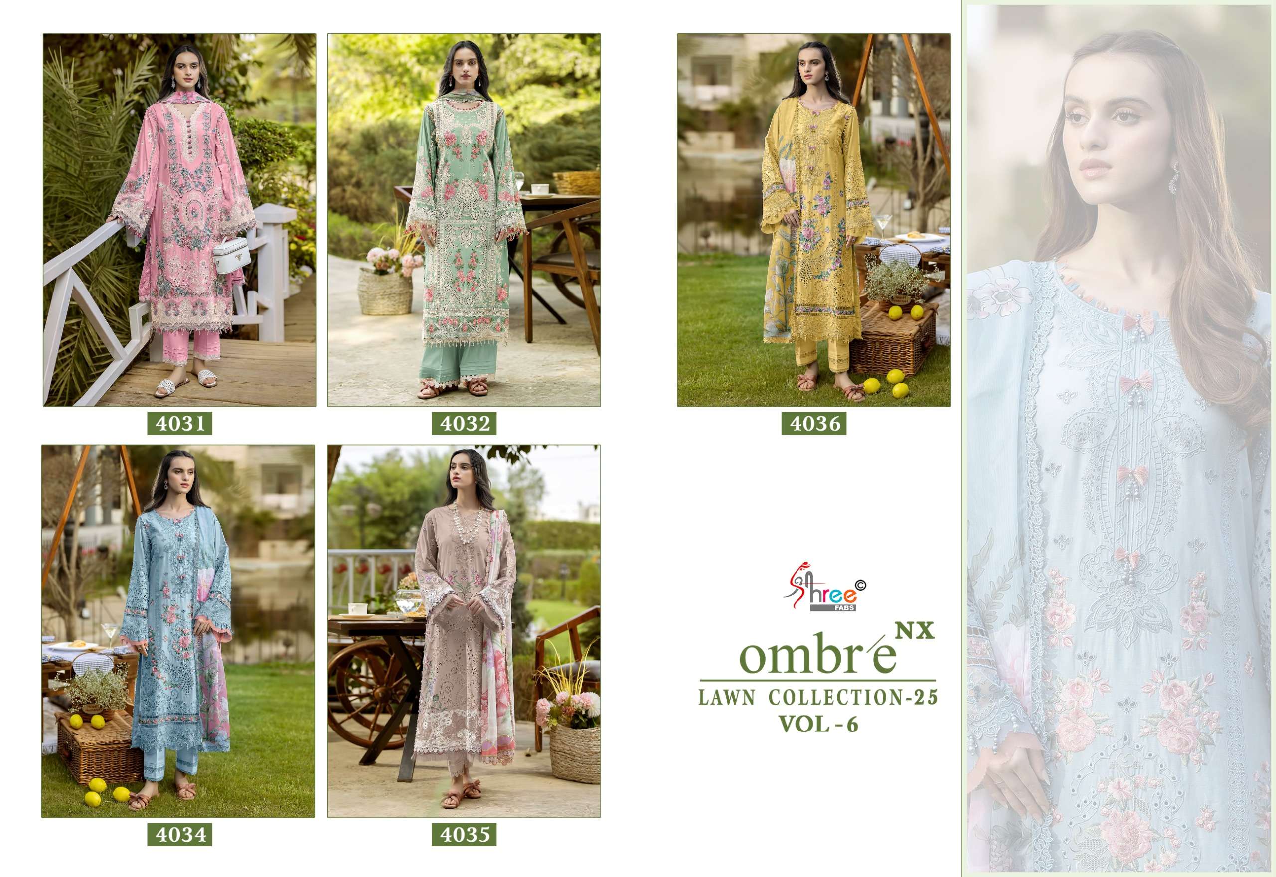 OMBRE LAWN COLLECTION VOL - 06 BY SHREE FAB - 01 - 05 B