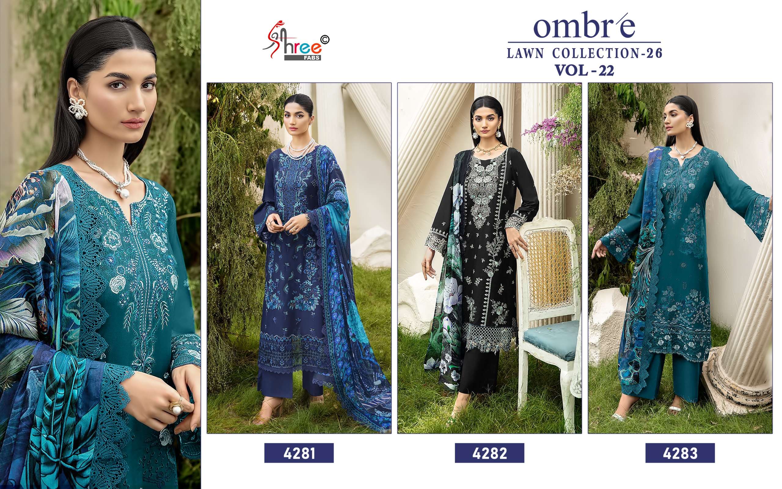 OMBRE LAWN COLLECTION VOL - 22 BY SHREE FABS - 01 - 03 A