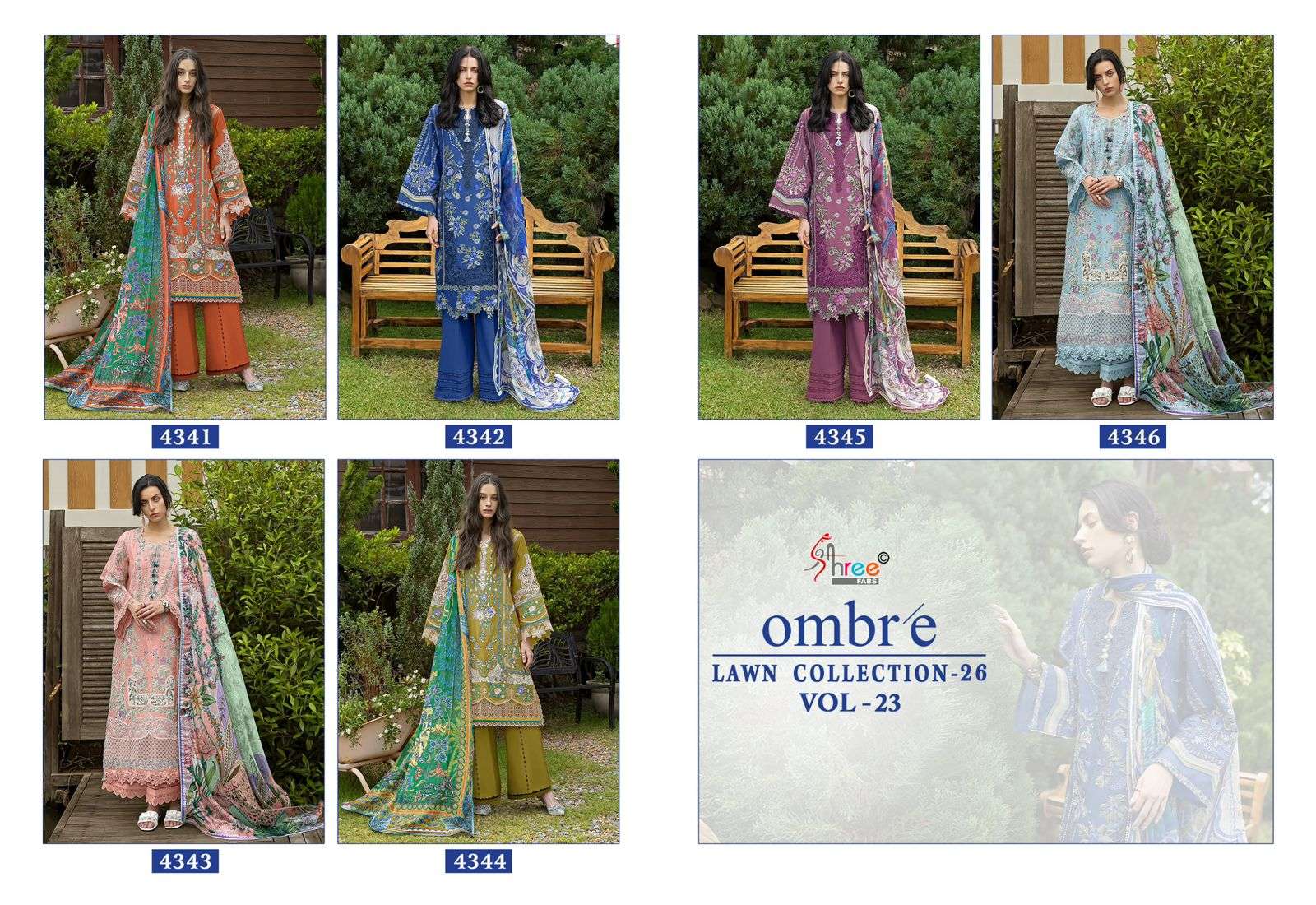 OMBRE LAWN COLLECTION VOL - 23 BY SHREE FABS - 01 - 06 A