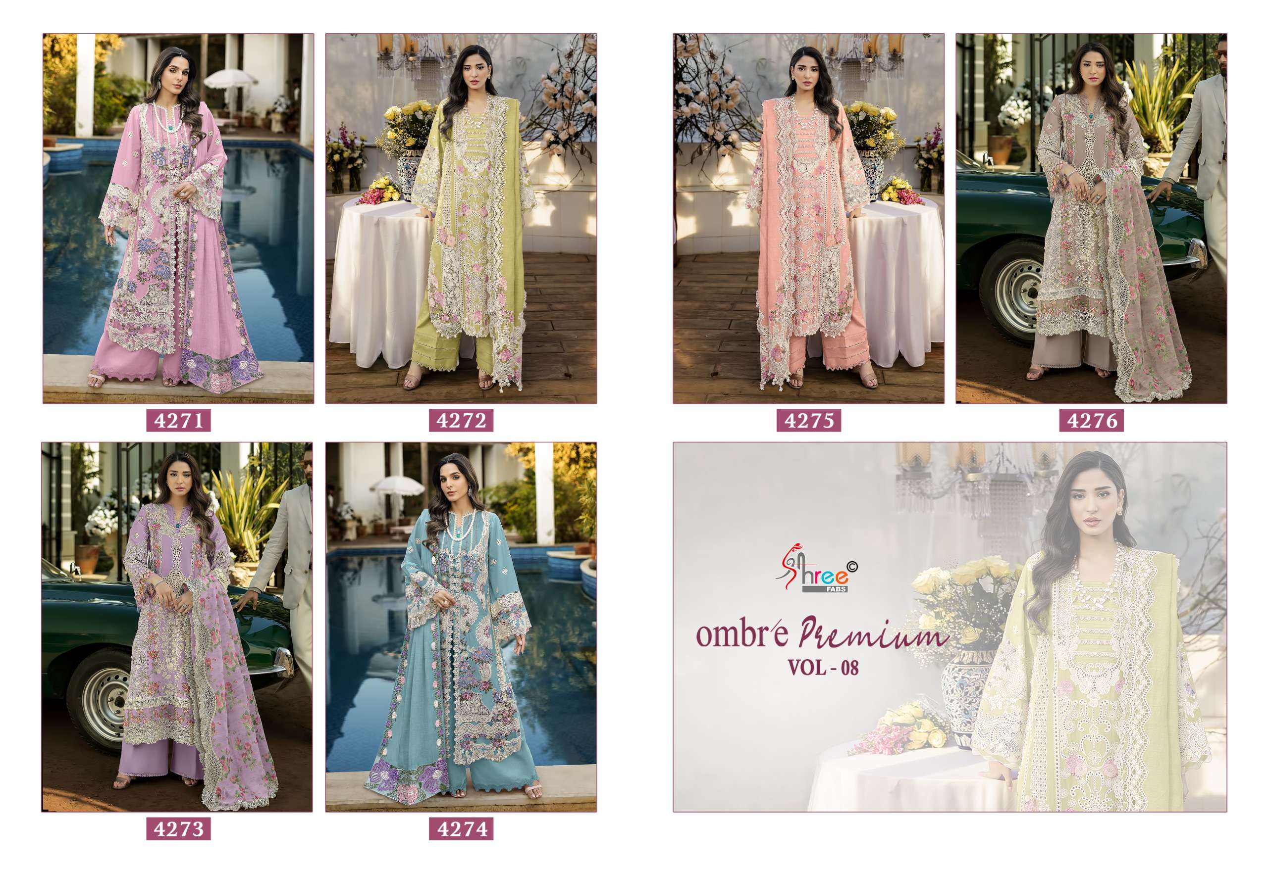 OMBRE PREMIUM VOL- 08 BY SHREE FABS - 01 - 06 A