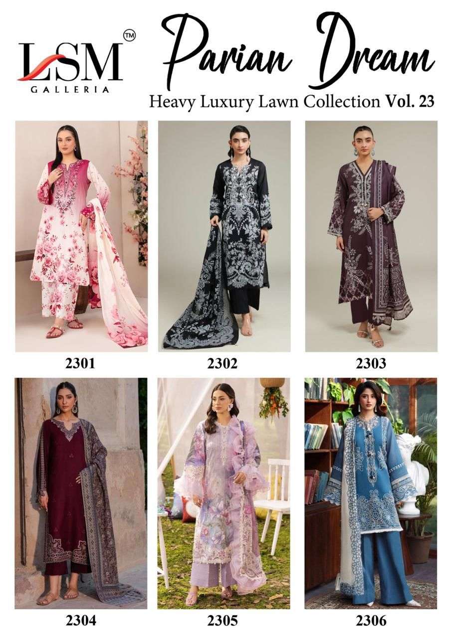 PARIAN DREAM HEAVY LUXURY LAWN COLLECTION VOL - 23 BY LSM - 01 - 06