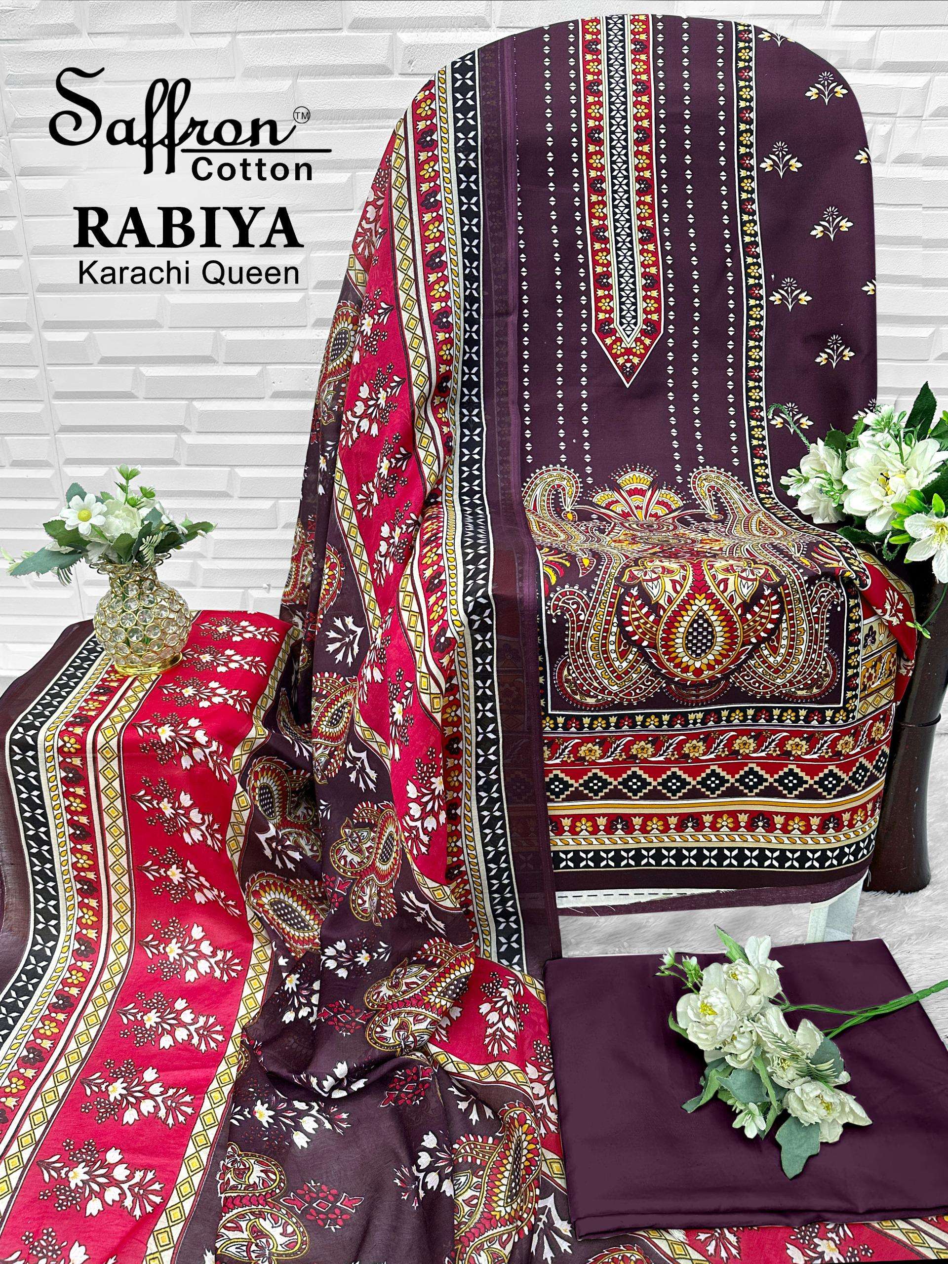 RABIYA KARACHI QUEEEN OPEN PIC BY SAFFRON COTTON - 01