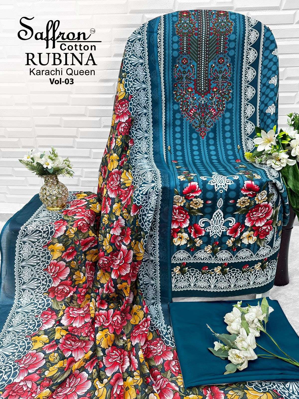 RUBINA KARACHI QUEEN VOL - 03 BY SAFFRON COTTON - 13