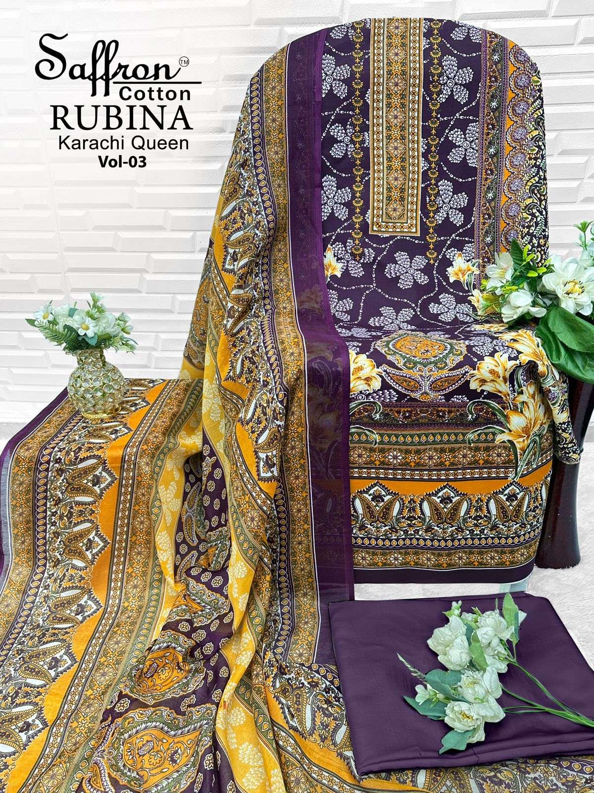 RUBINA KARACHI QUEEN VOL - 03 BY SAFFRON COTTON - 14