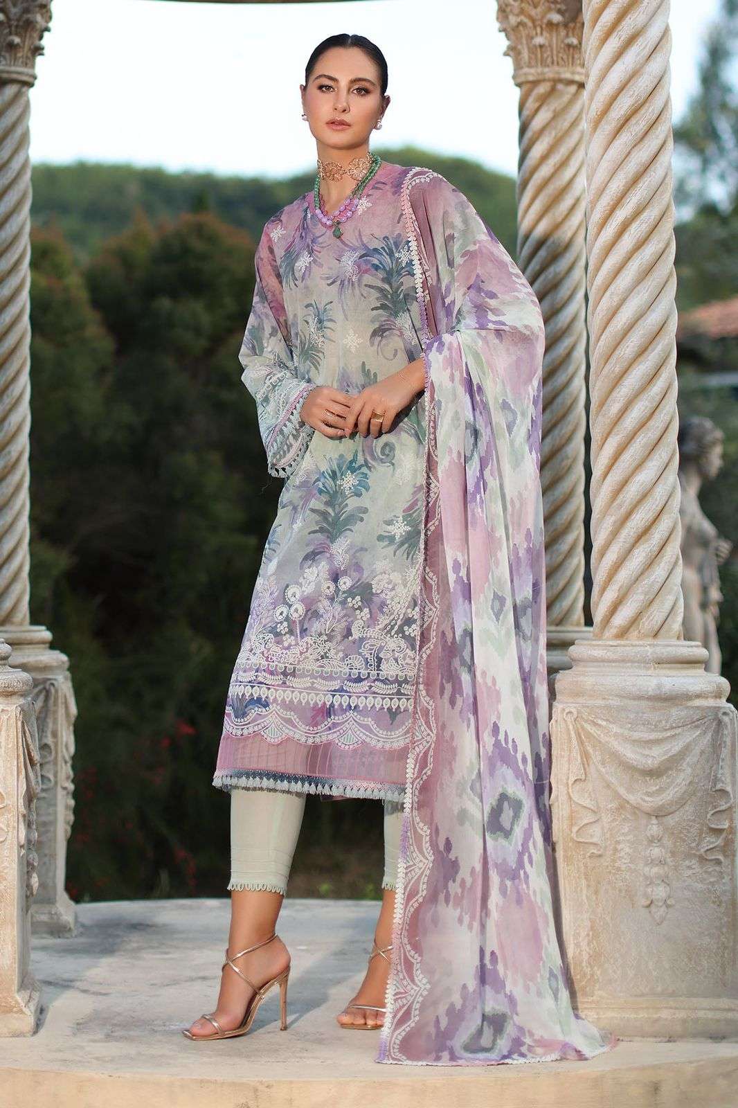 Signature Prints Unstitched Printed Swiss Collection 2026 by Nureh-04