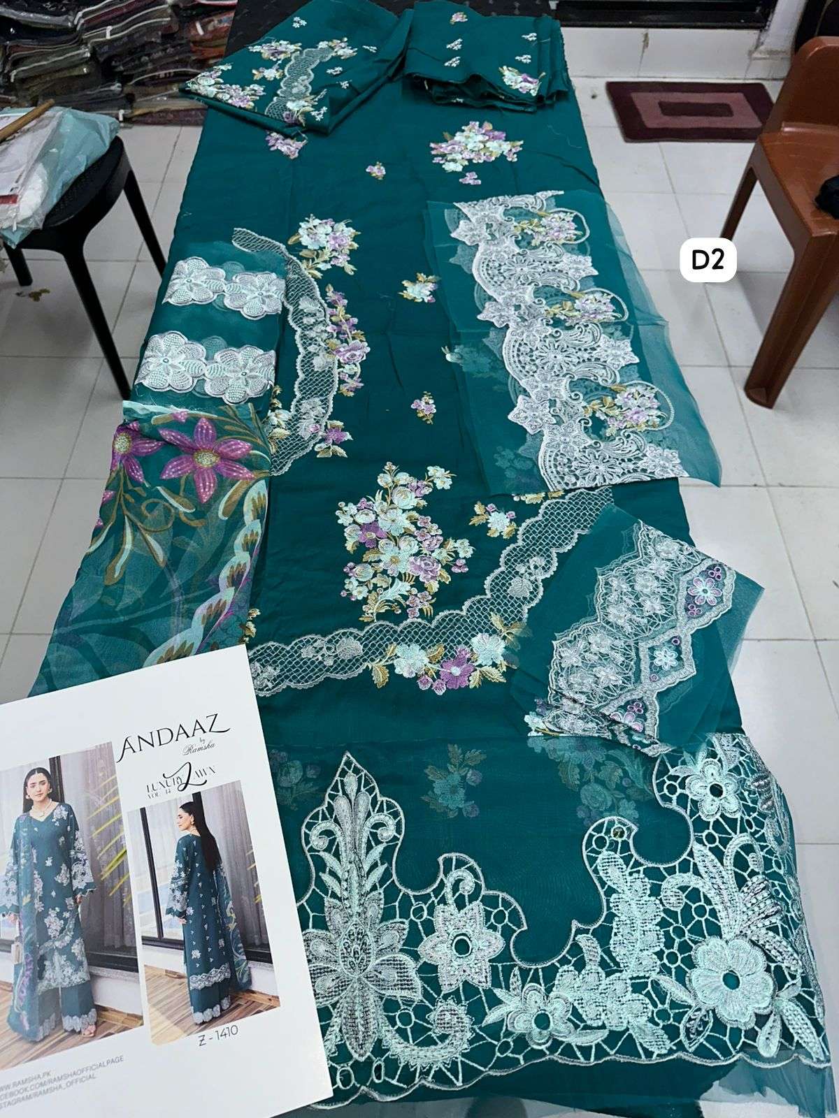 Andaaz Luxury Lawn Vol 14 Collection 2026 Ramsha-14