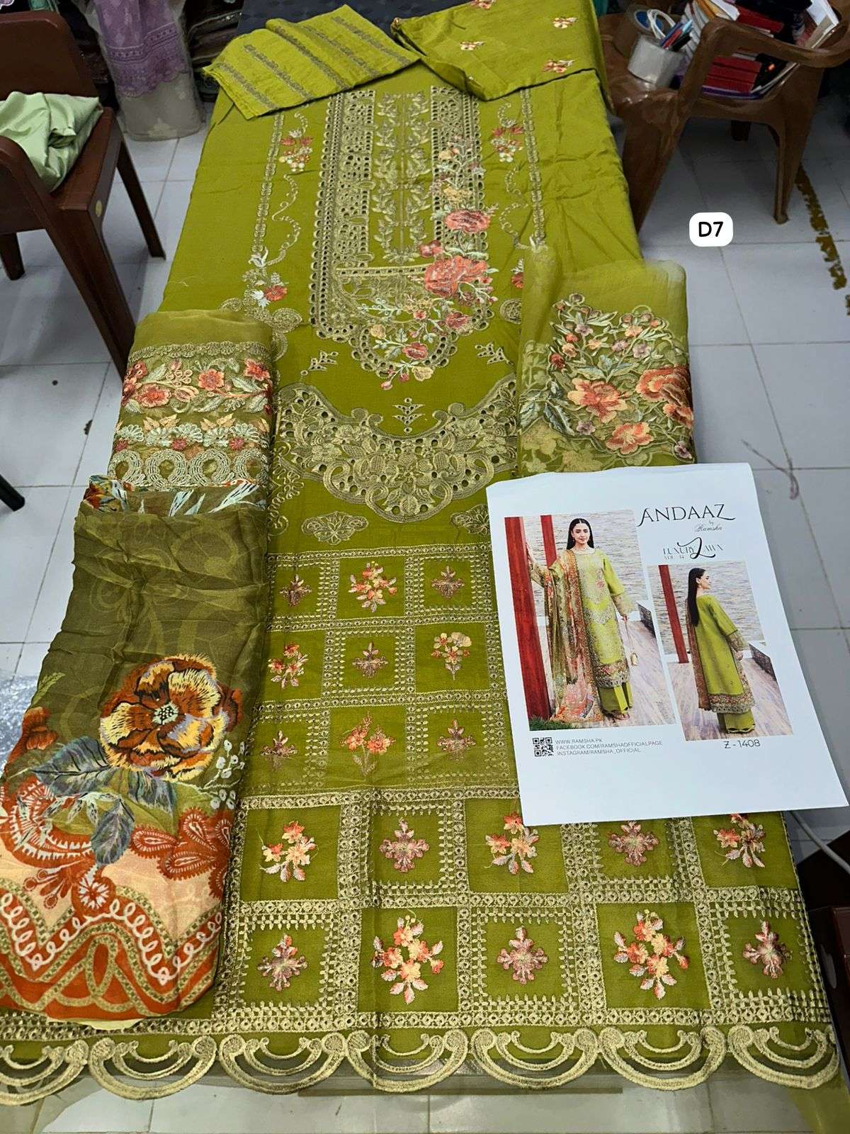 Andaaz Luxury Lawn Vol 14 Collection 2026 Ramsha-16