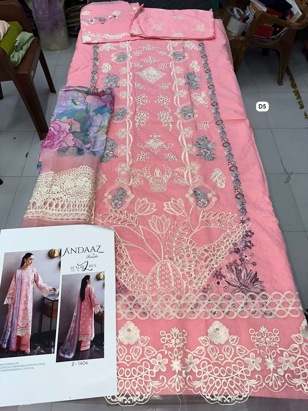 Andaaz Luxury Lawn Vol 14 Collection 2026 Ramsha-20