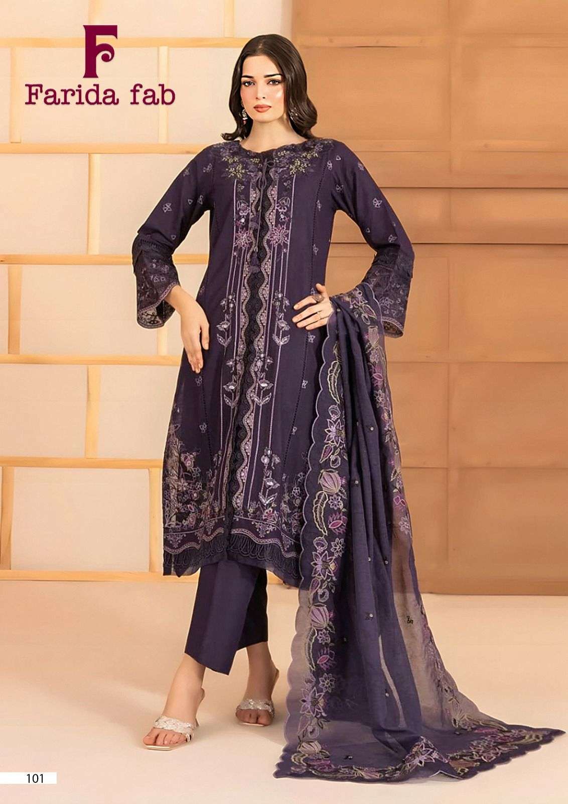 BIN SAEED HEAVY LUXURY LAWN COLLECTION BY FARIDA FAB - 01