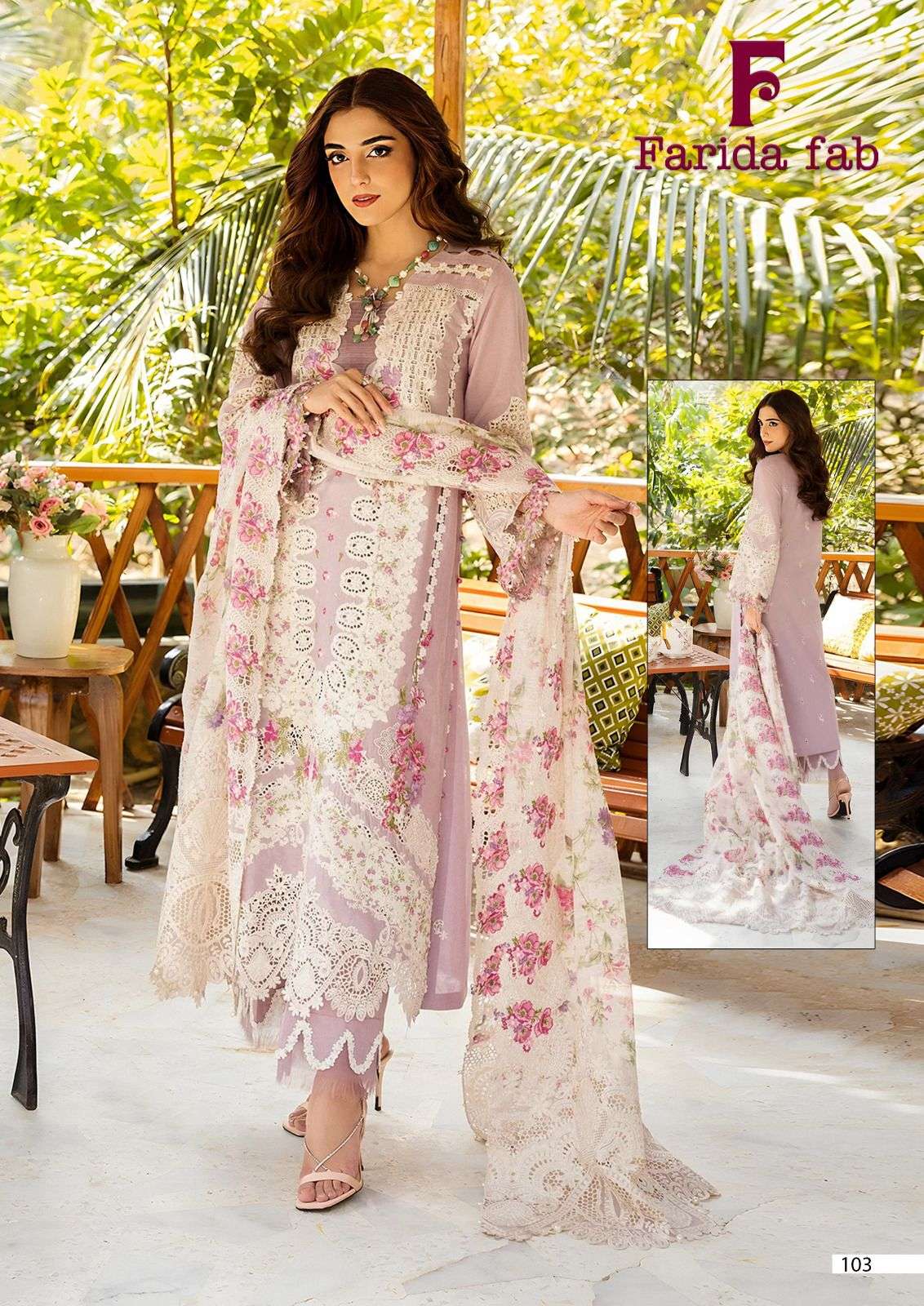 BIN SAEED HEAVY LUXURY LAWN COLLECTION BY FARIDA FAB - 03