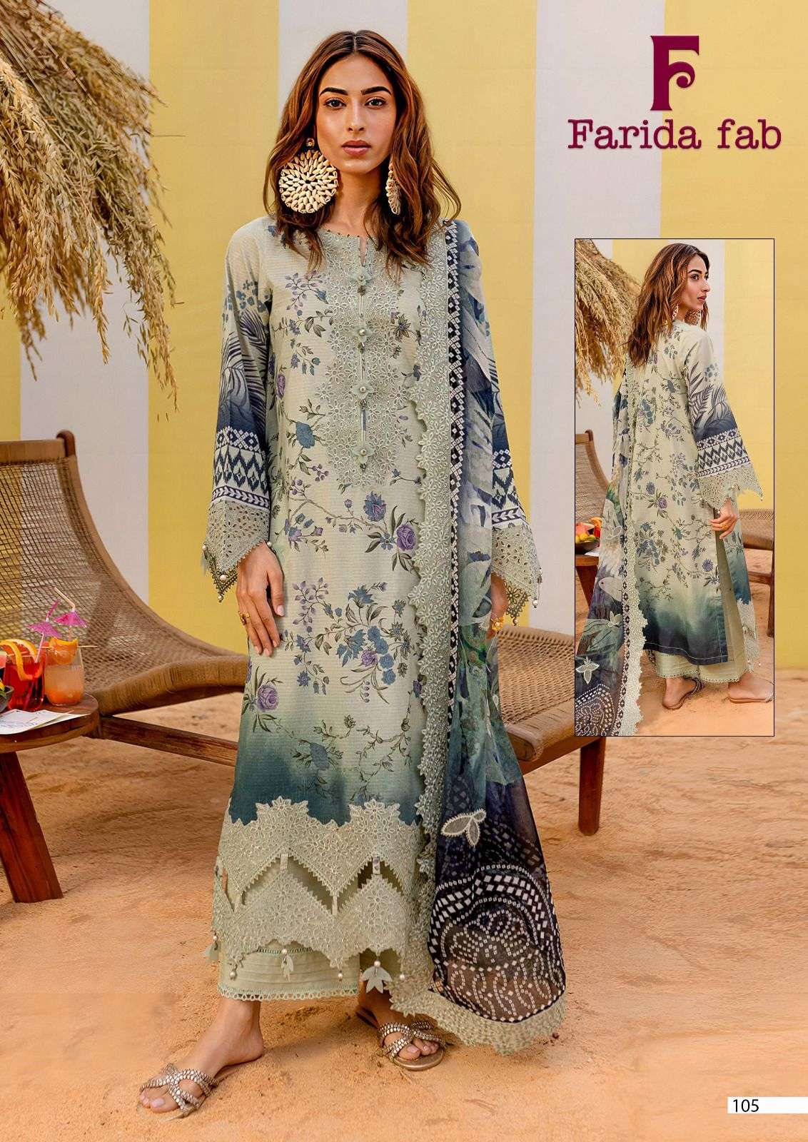 BIN SAEED HEAVY LUXURY LAWN COLLECTION BY FARIDA FAB - 05