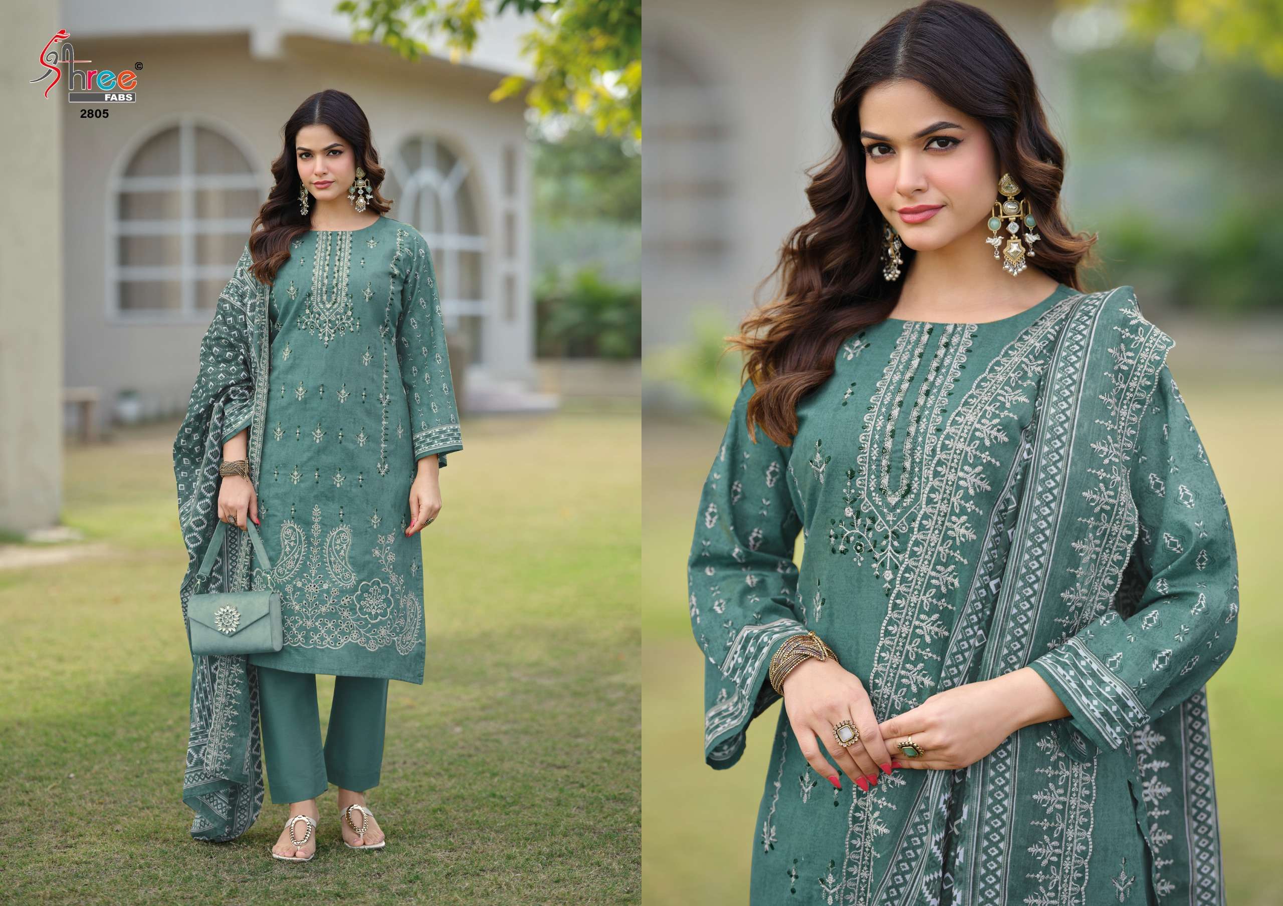 BIN SAEED LAWN COLLECTION VOL - 28 OPEN & MODEL PIC BY SHREE FABS - 05
