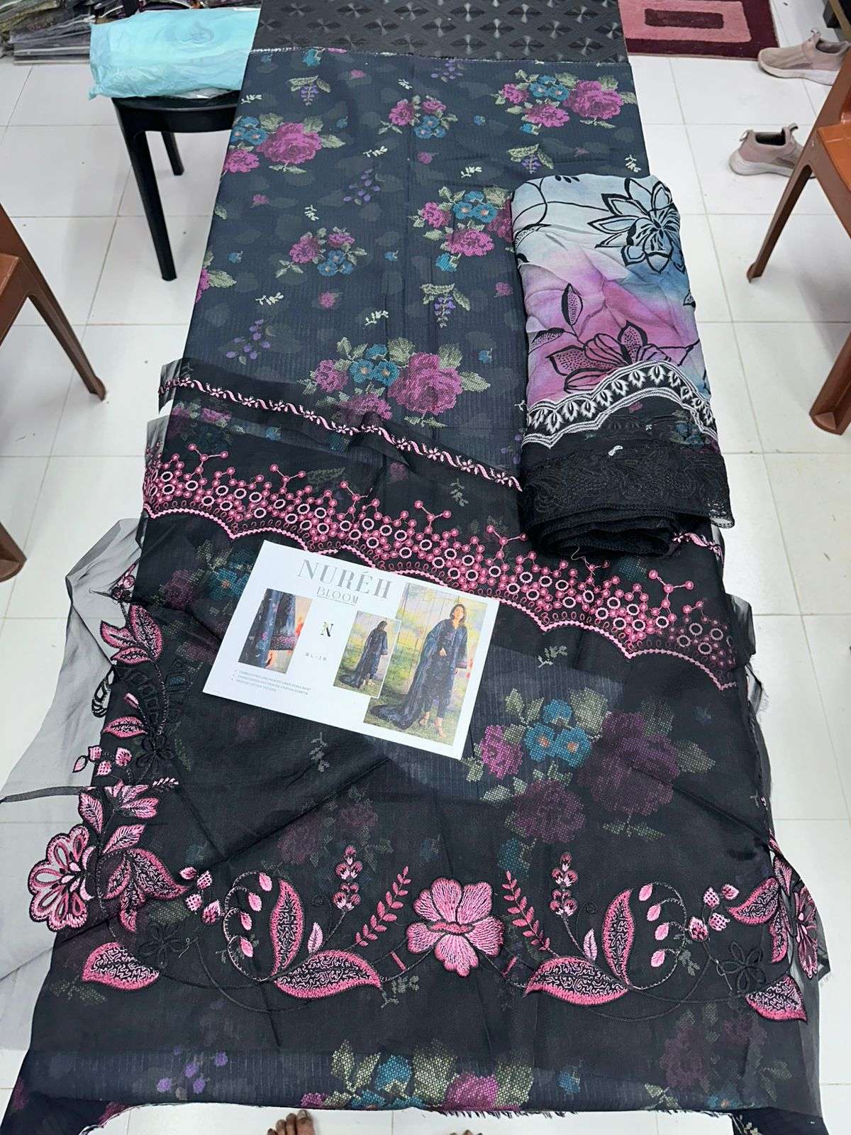 Bloom Embroidered Printed Doria Lawn 2026 by Nureh-10