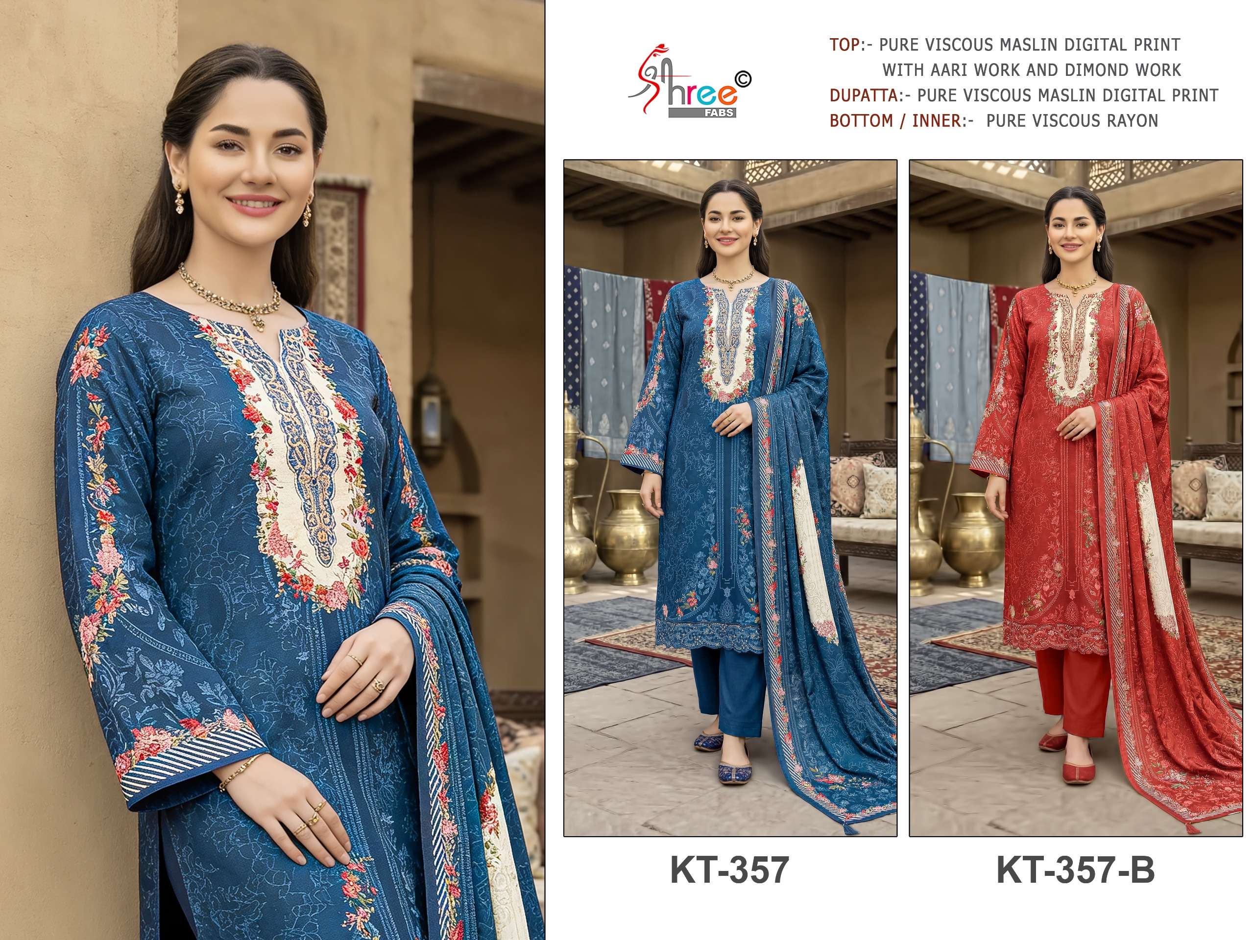 DESIGN NO. KT - 357 BY SHREE FABS - 01 - 02