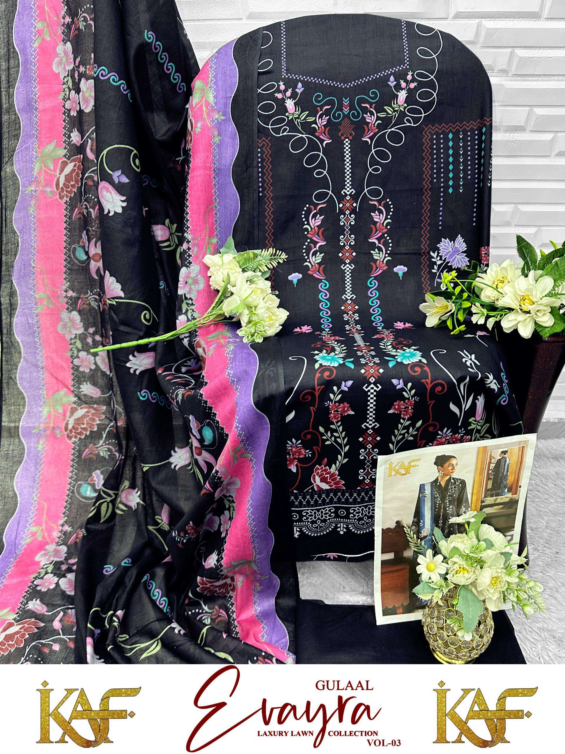 EVAYRA GULAAL VOL - 03 OPEN & MODEL PIC BY KAF FABRIC - 11