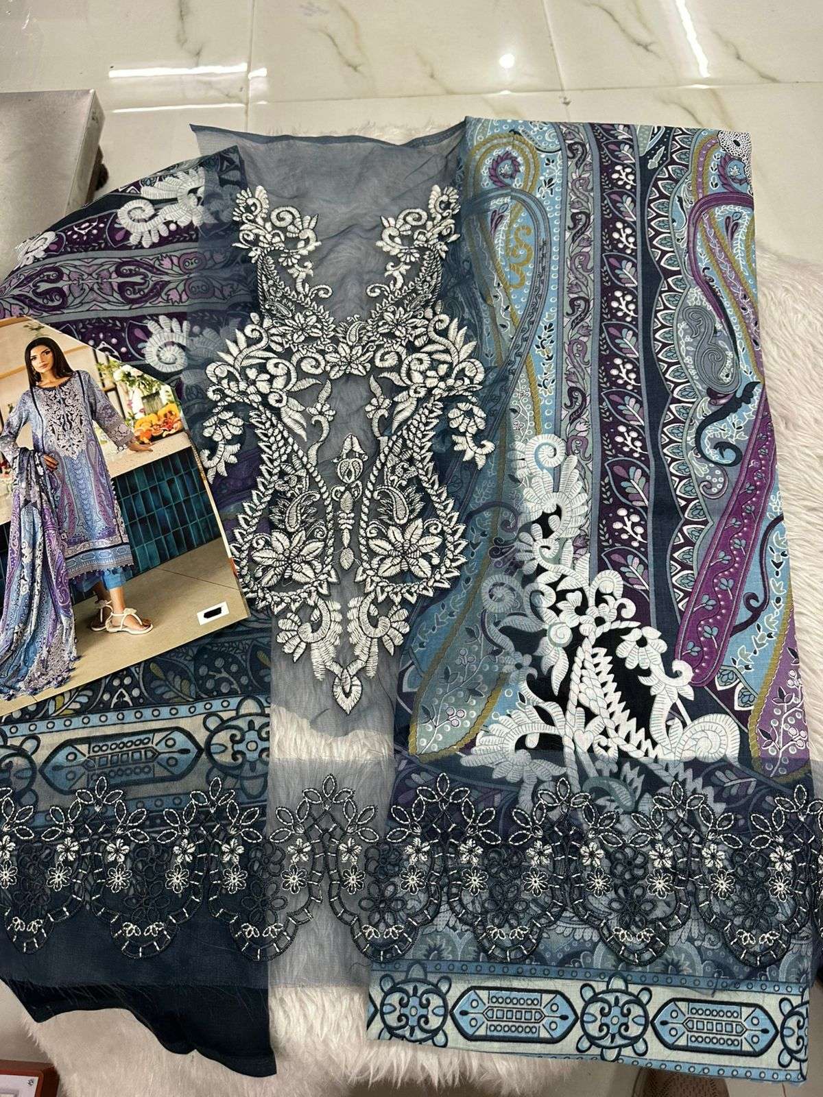 Falah Premium Cotton Collection Code - 50024 By Falah Designer Suits - 05