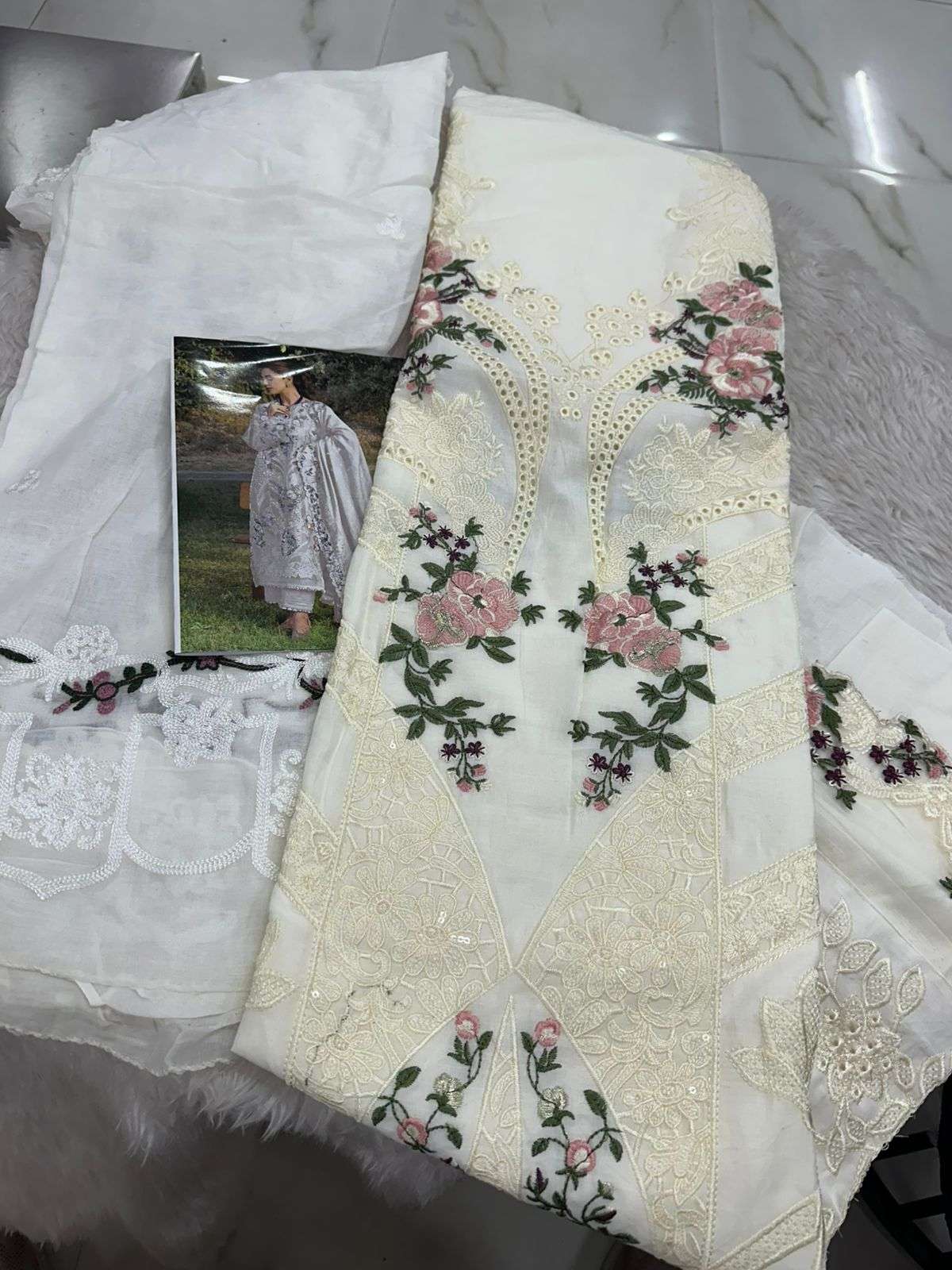 Falah Premium Cotton Collection Code - 50025 By Falah Designer Suits - 01 - 04