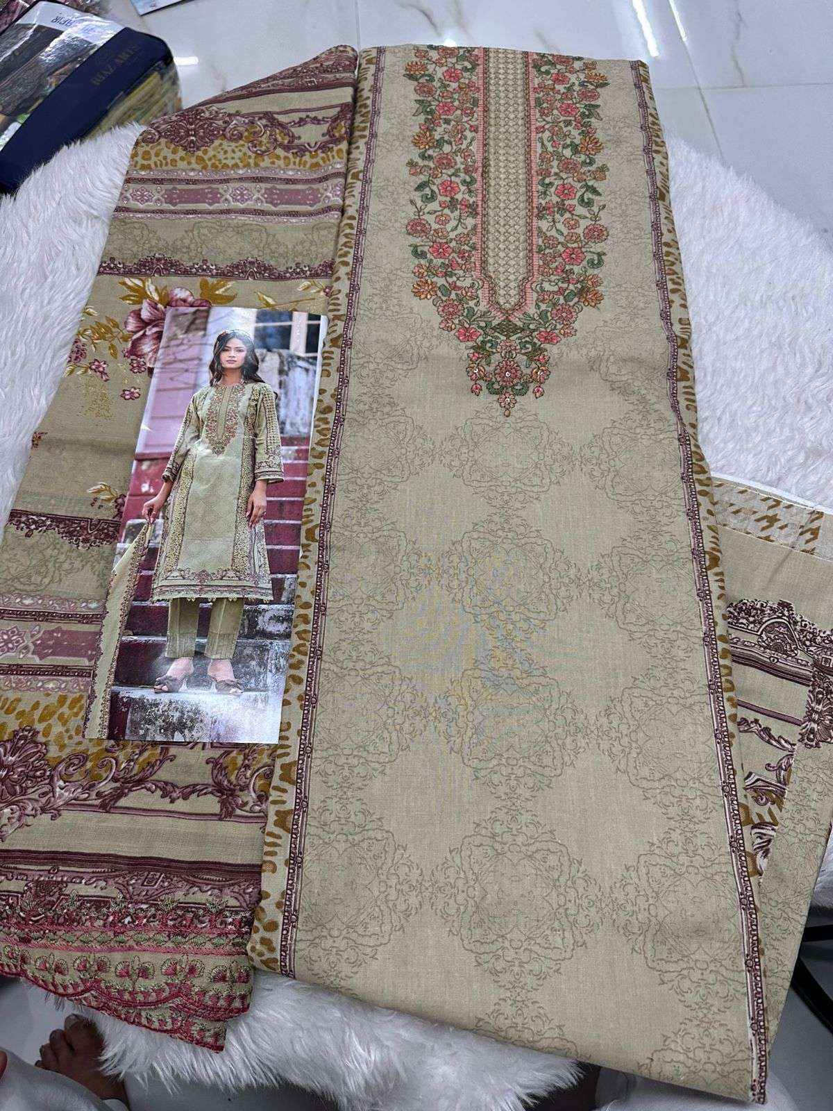 Falah Premium Cotton Collection Code - 50037 By Falah Designer Suits - 03