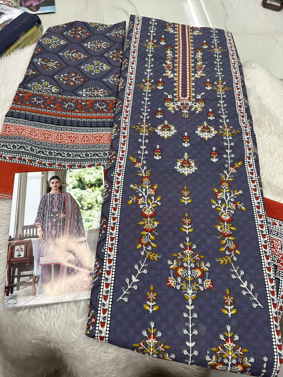 Falah Premium Cotton Collection Code - 50041 By Falah Designer Suits - 06