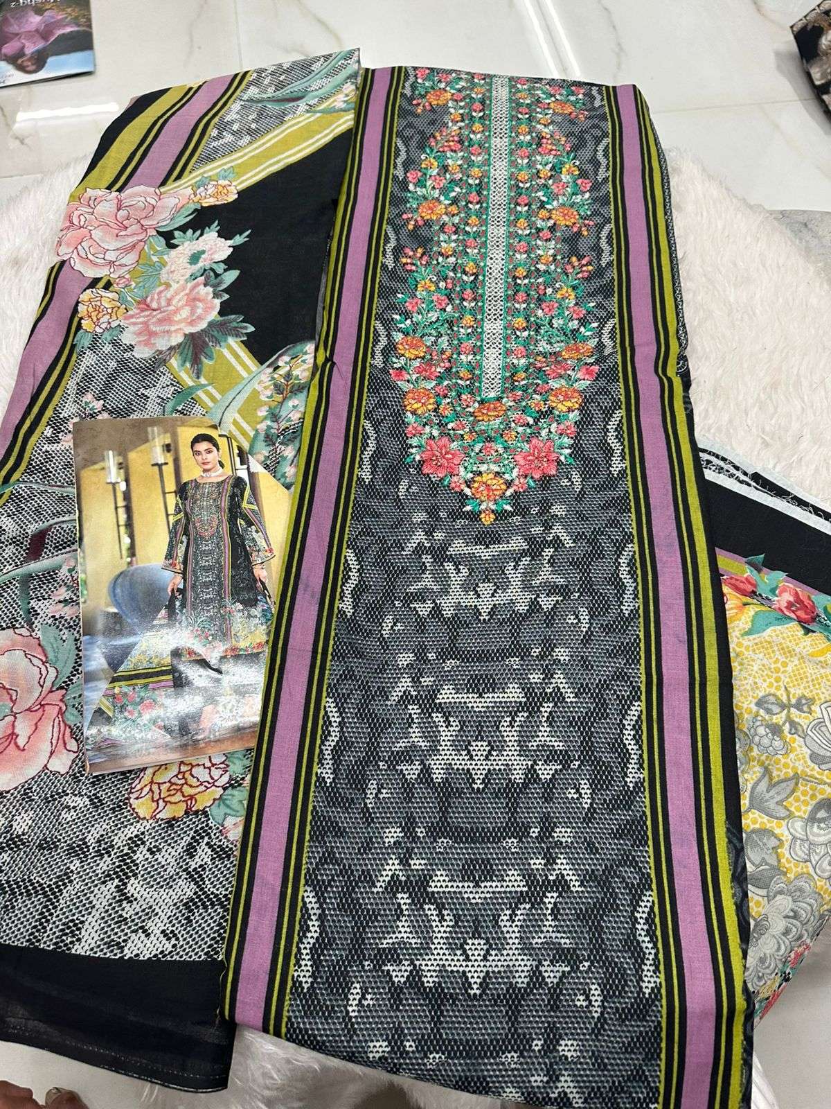 Falah Premium Cotton Collection Code - 50043 By Falah Designer Suits - 01 - 06