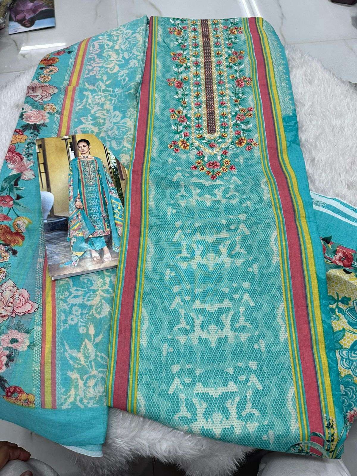 Falah Premium Cotton Collection Code - 50043 By Falah Designer Suits - 02