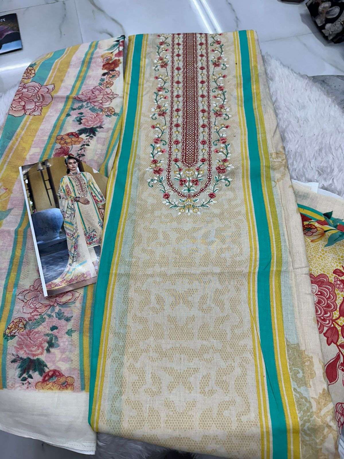 Falah Premium Cotton Collection Code - 50043 By Falah Designer Suits - 03