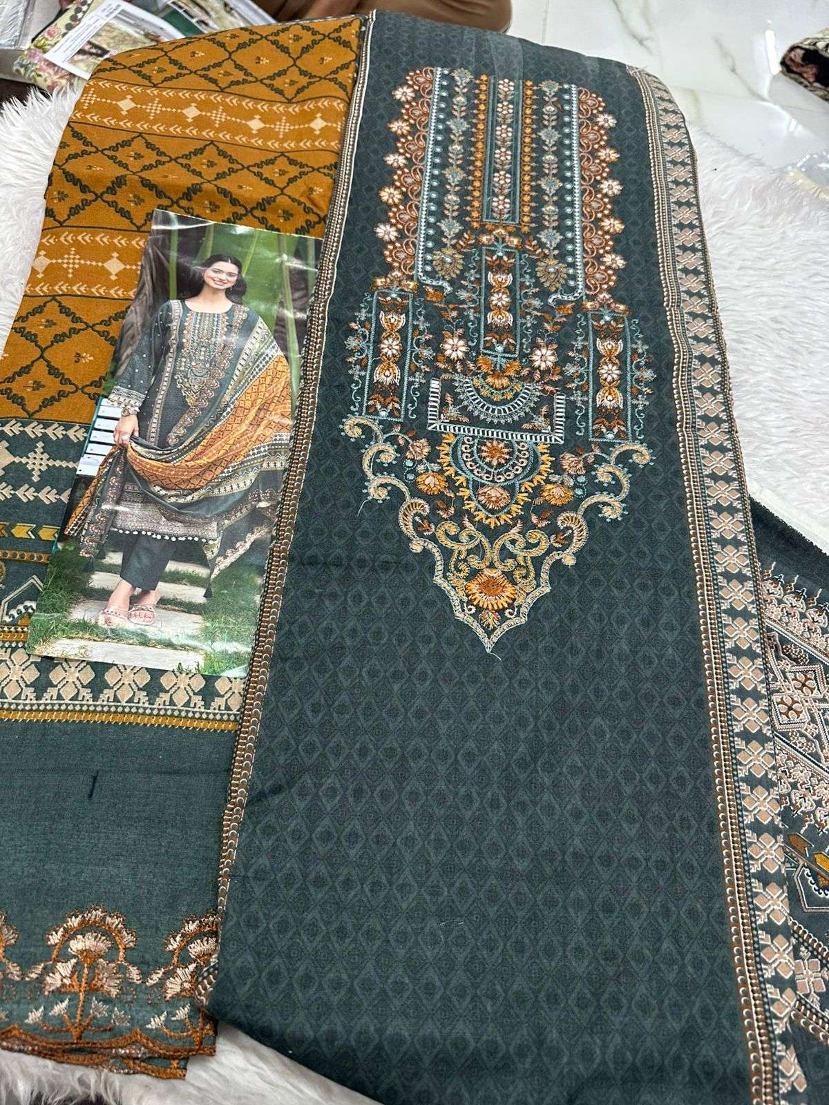 Falah Premium Cotton Collection Code - 50047 By Falah Designer Suits - 05