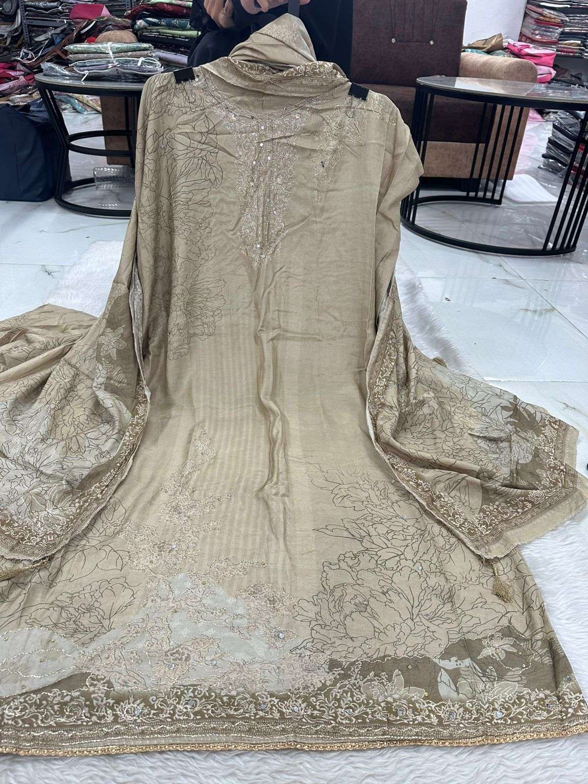 Falah Premium Maslin Collection Code - 50052 By Falah Designer Suits - 01 - 02