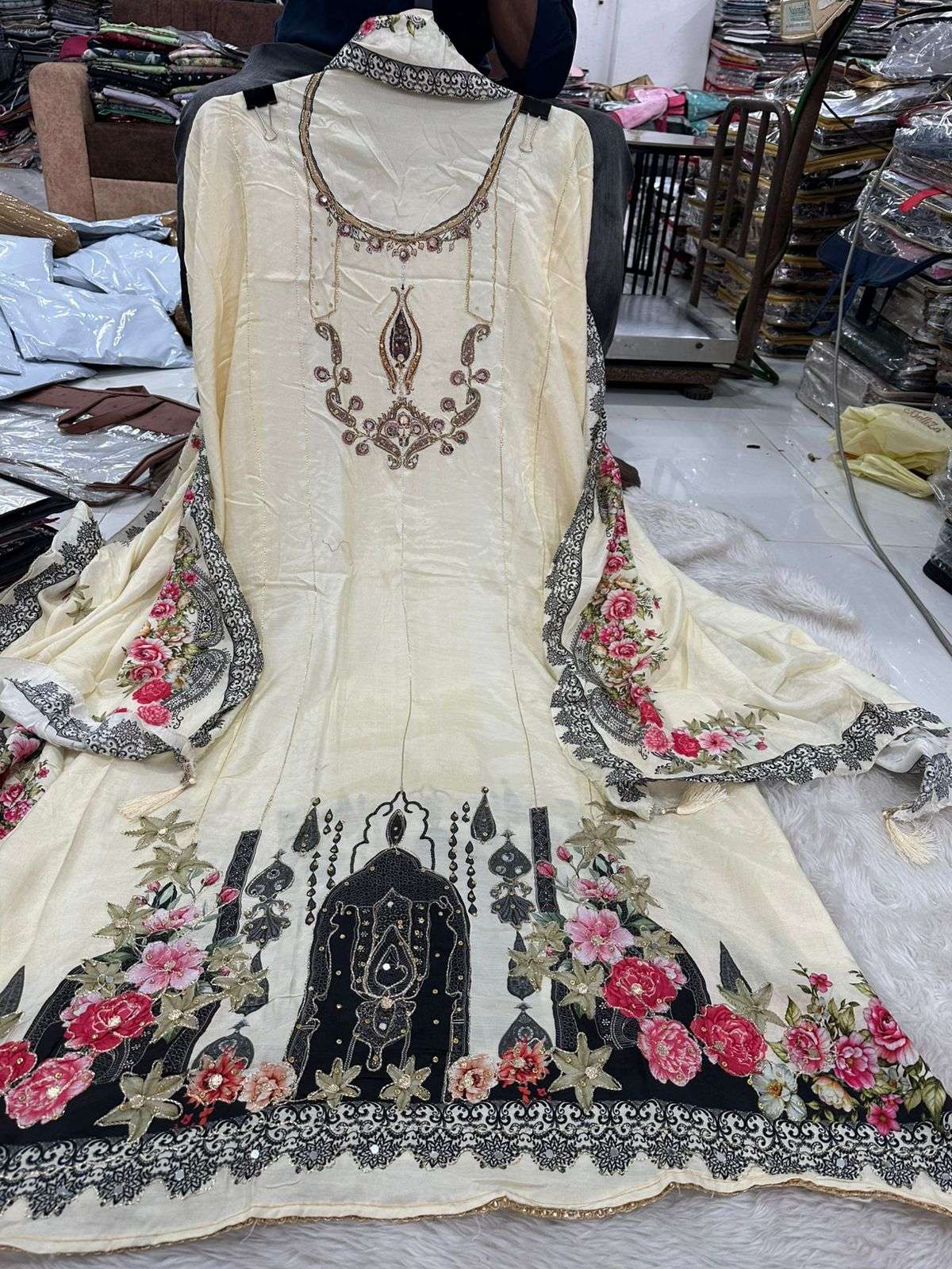 Falah Premium Maslin Collection Code - 50063 By Falah Designer Suits - 01