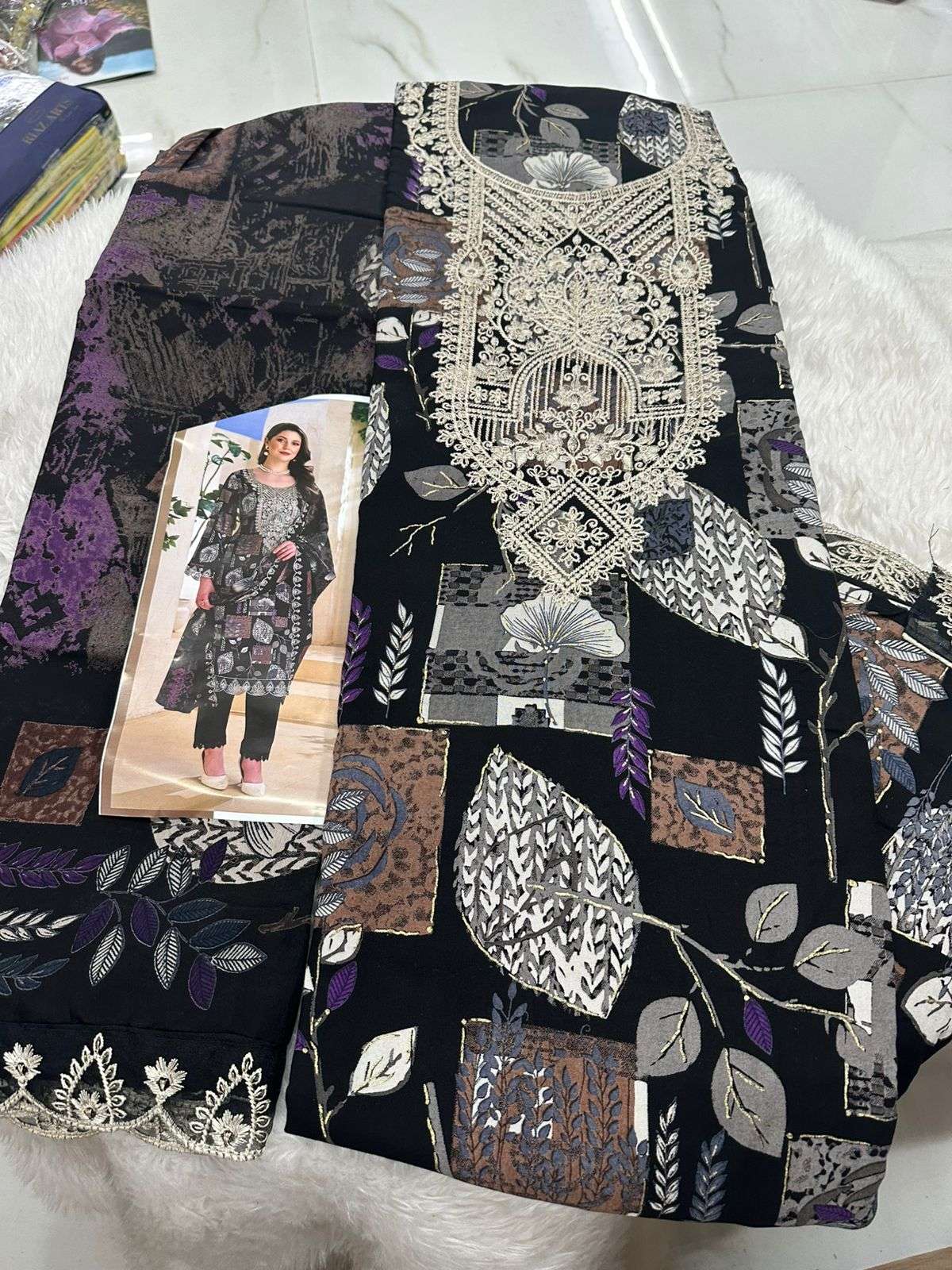 Falah Premium Rayon Collection Code - 50042 By Falah Designer Suits - 04